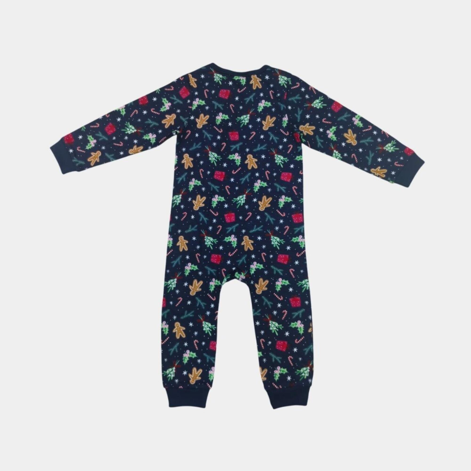 Crna - Linea - Kids Gingerbread Cotton Long Sleeve Pyjama Set - 2