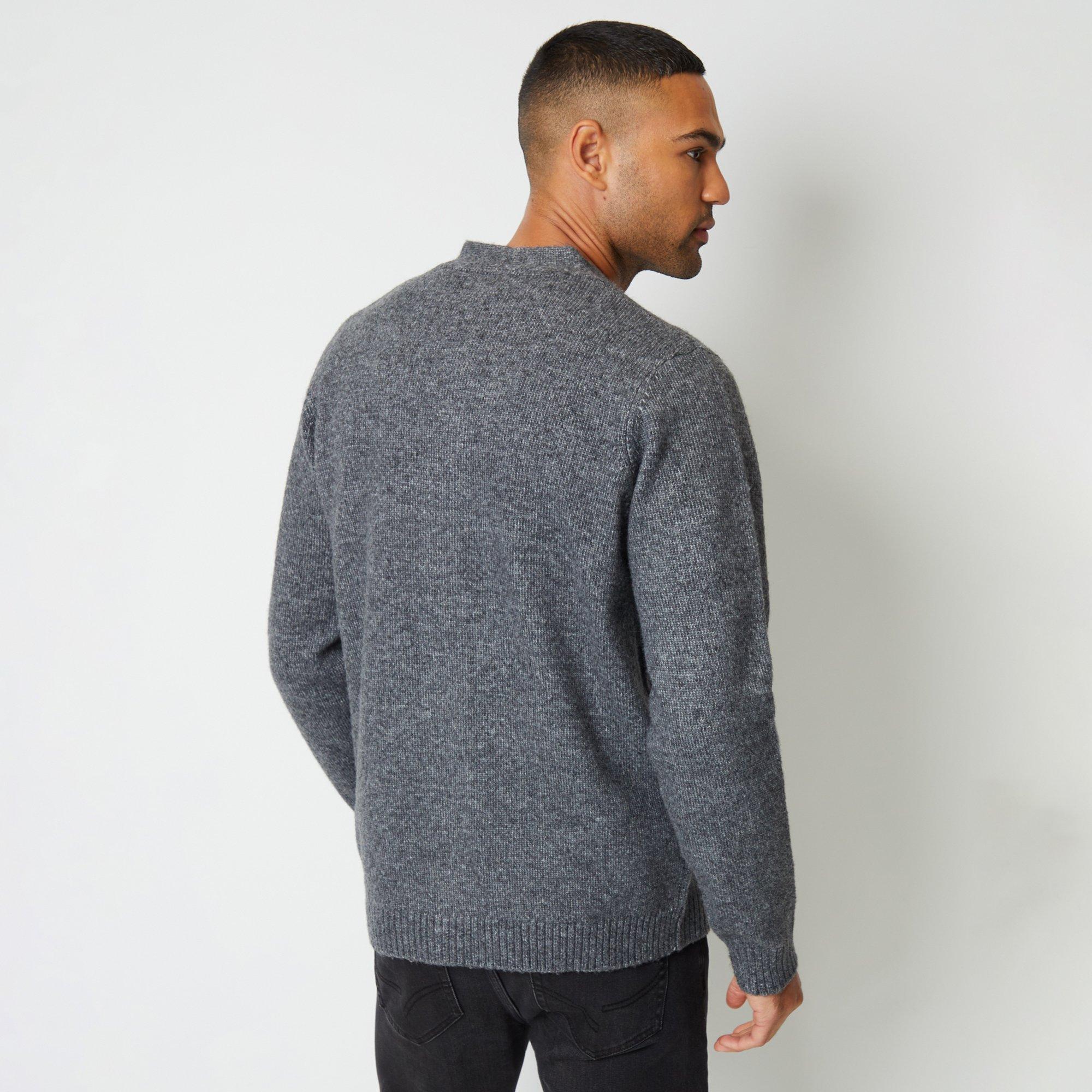 Charcoal - Threadbare - Knitted Button Up Cardigan - 2