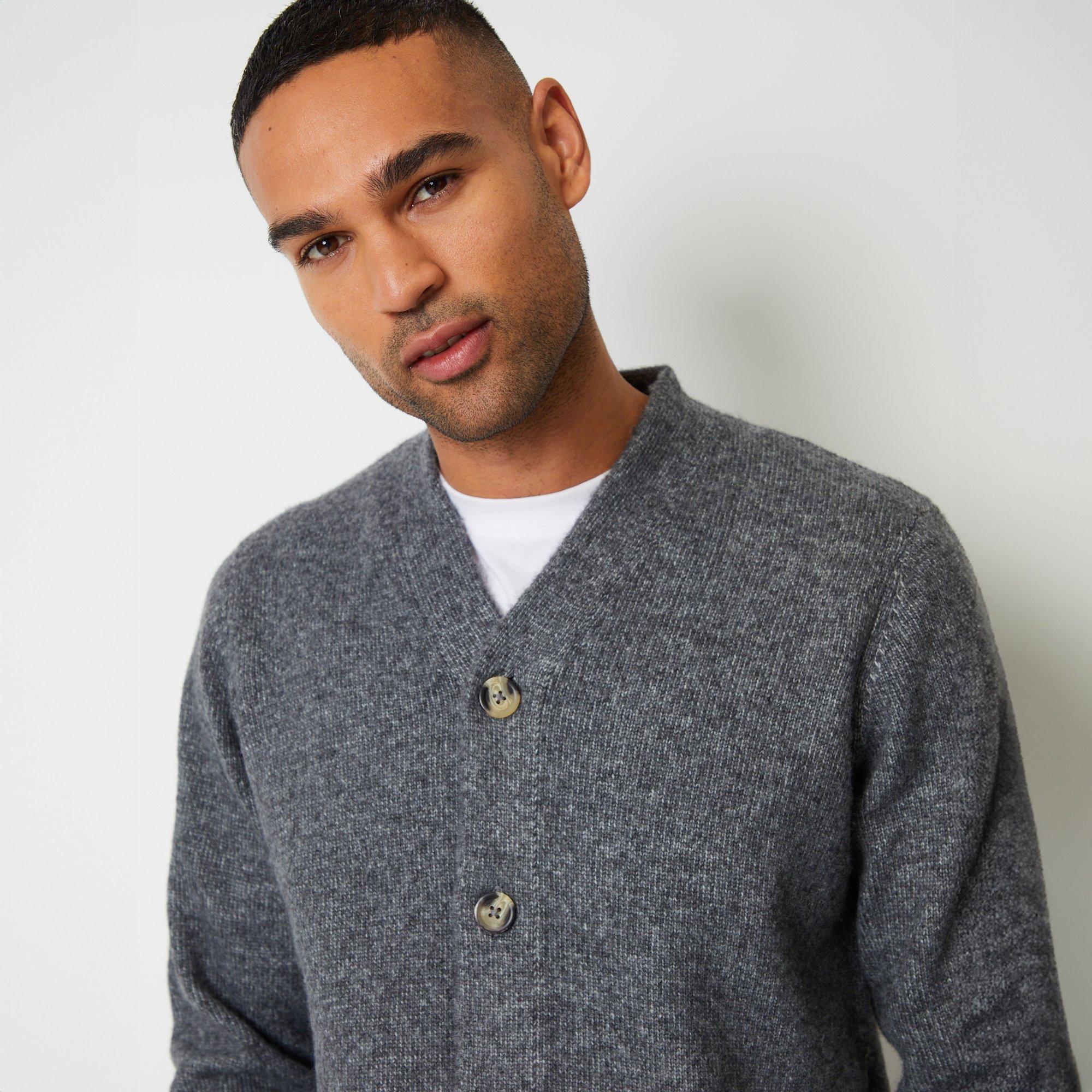 Charcoal - Threadbare - Knitted Button Up Cardigan - 4