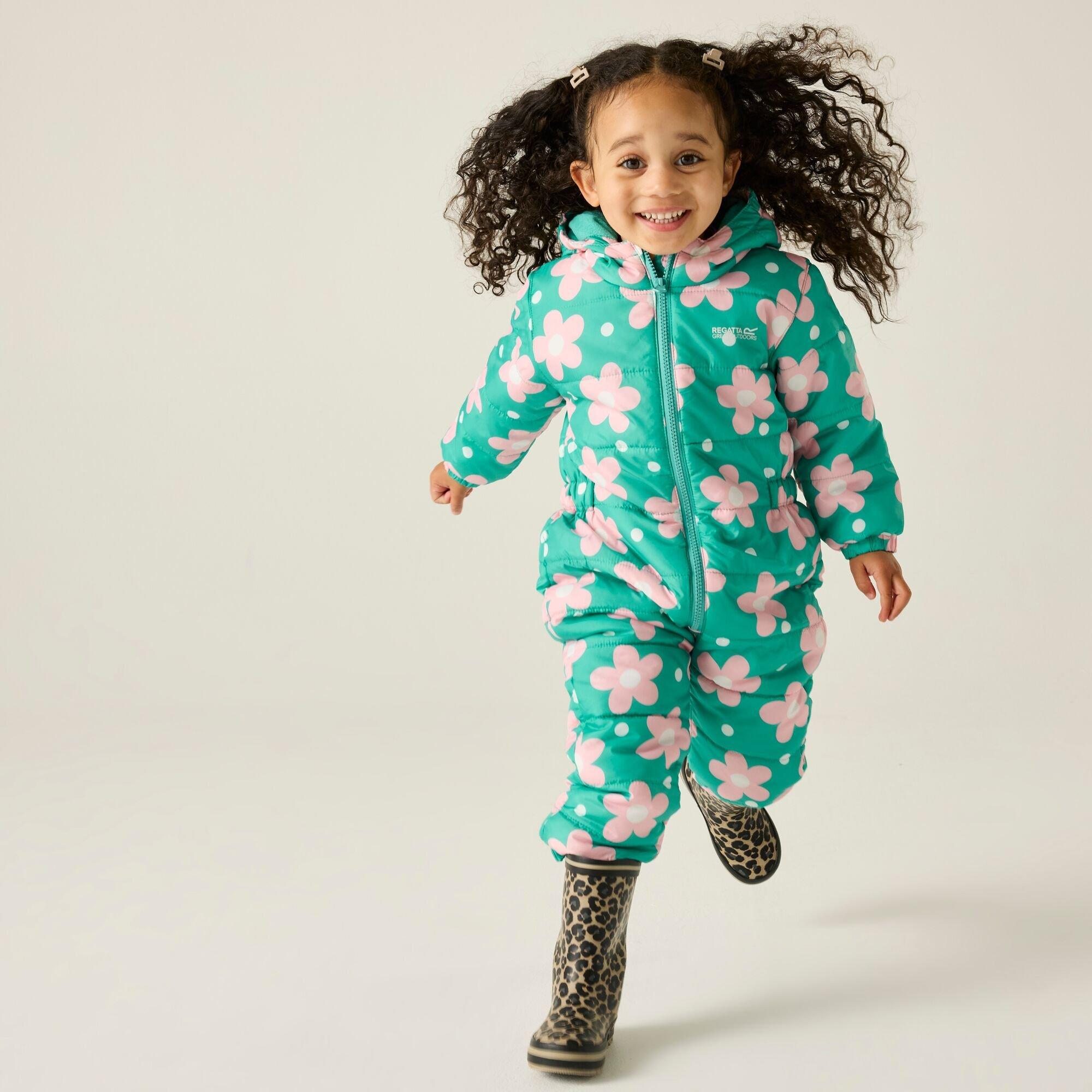 Regatta Kids’ Penrose Quilted Puddle Suit - Green Size 5-6 Years - Image 3