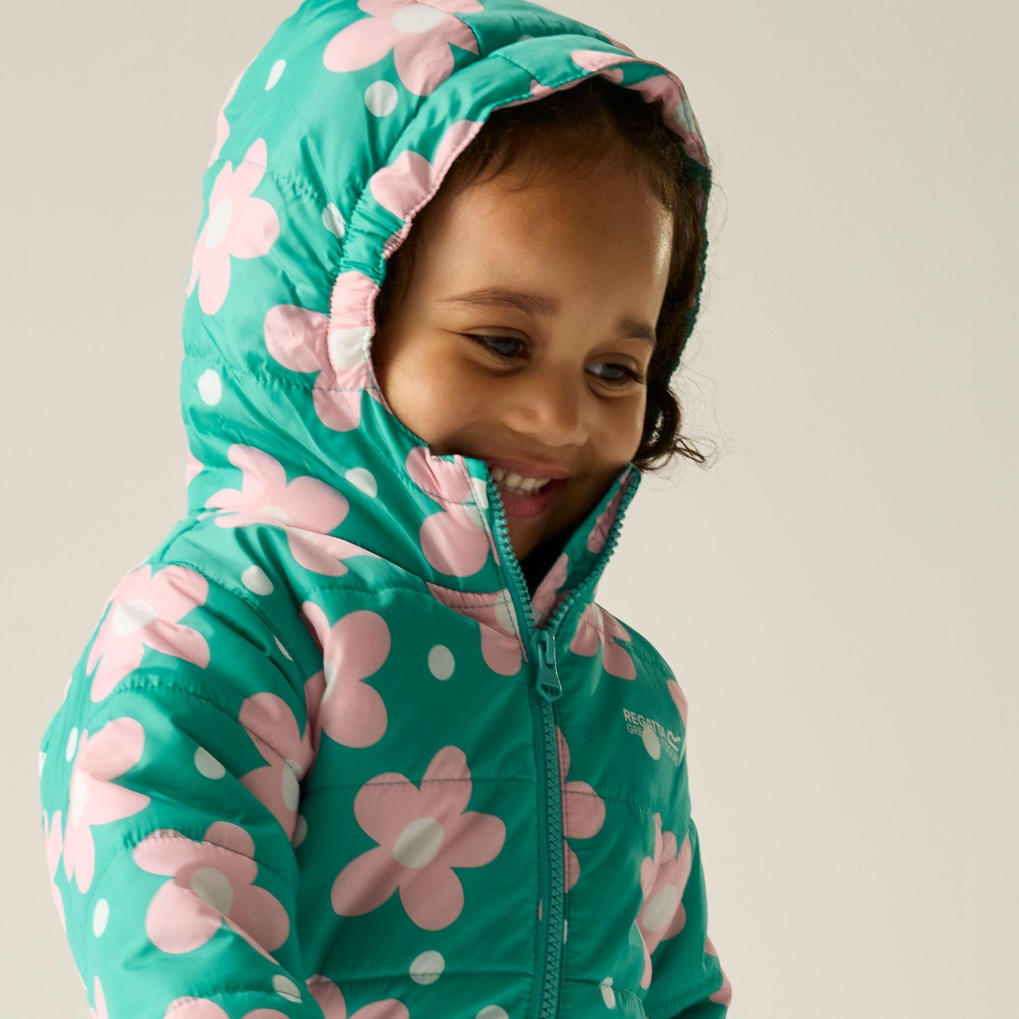 Retro Floral - Regatta - Kids Penrose Waterproof Puddlesuit - 3