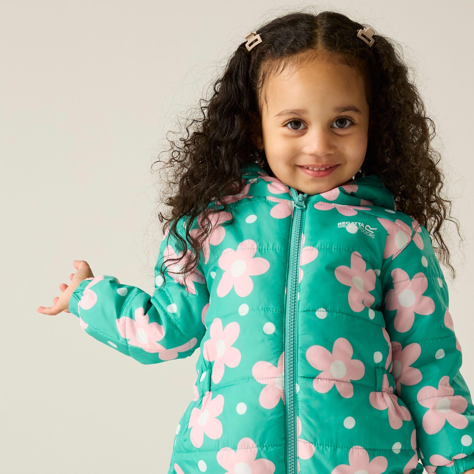 Retro Floral - Regatta - Kids Penrose Waterproof Puddlesuit - 5