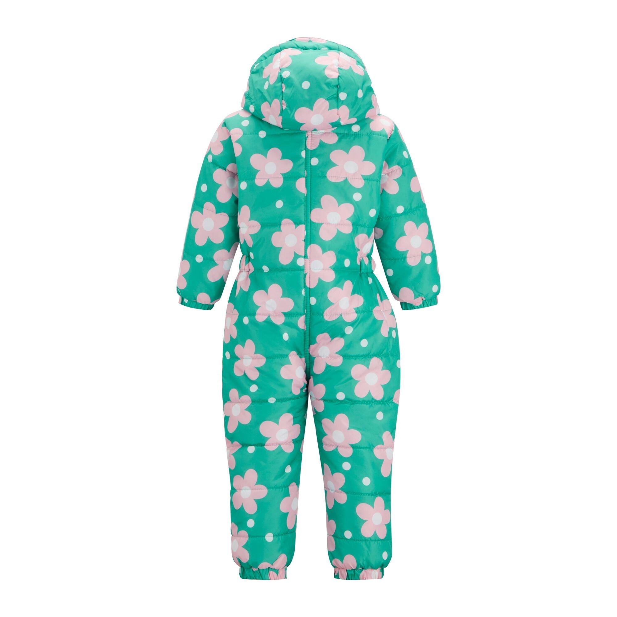 Retro Floral - Regatta - Kids Penrose Waterproof Puddlesuit - 7
