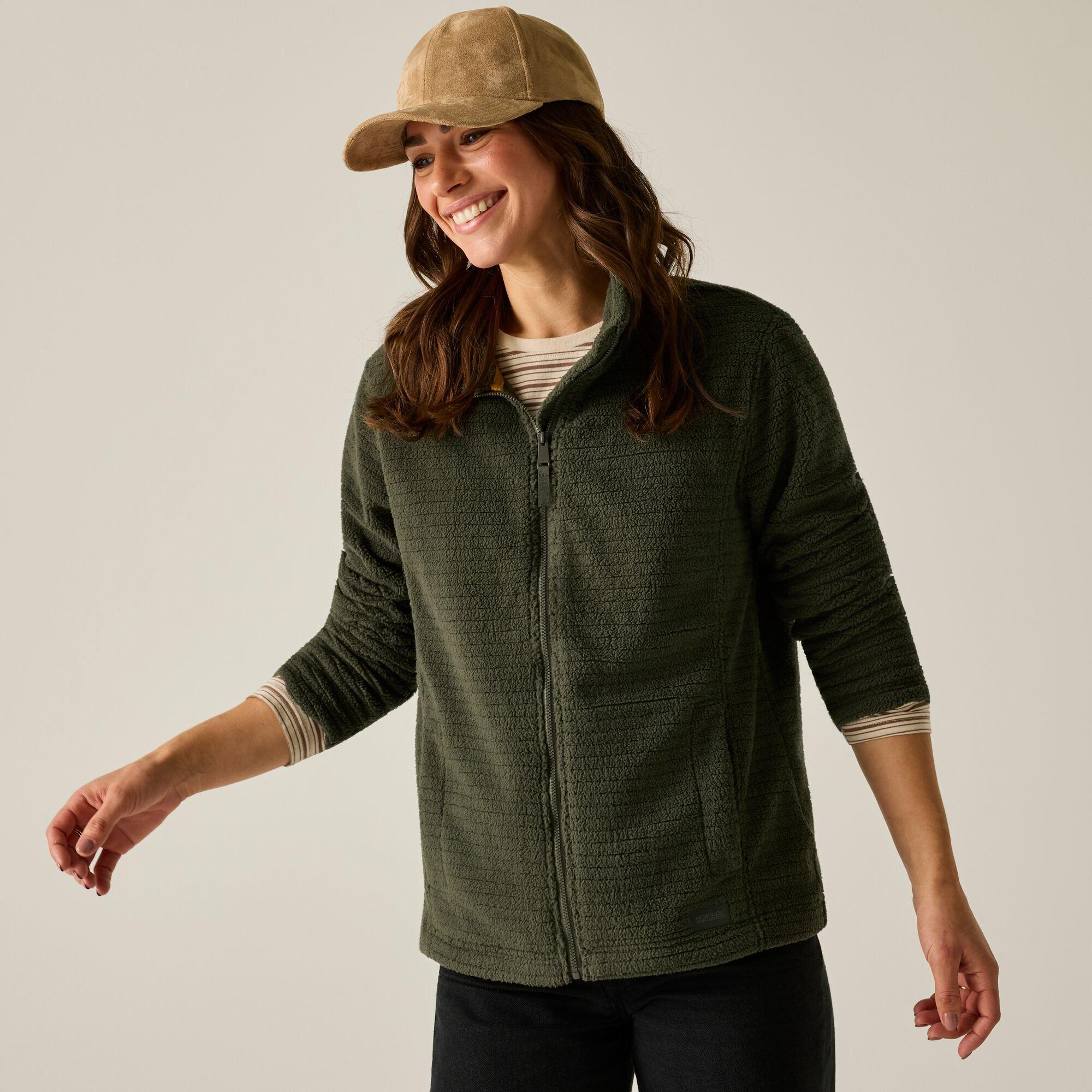 Dark Khaki - Regatta - Womens Heidy Full Zip Fleece - 1