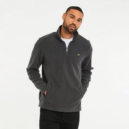 Threadbare Quarter Zip Fleece Sweatshirt