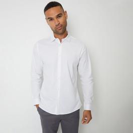 Threadbare Cotton Long Sleeve Shirt With Stretch