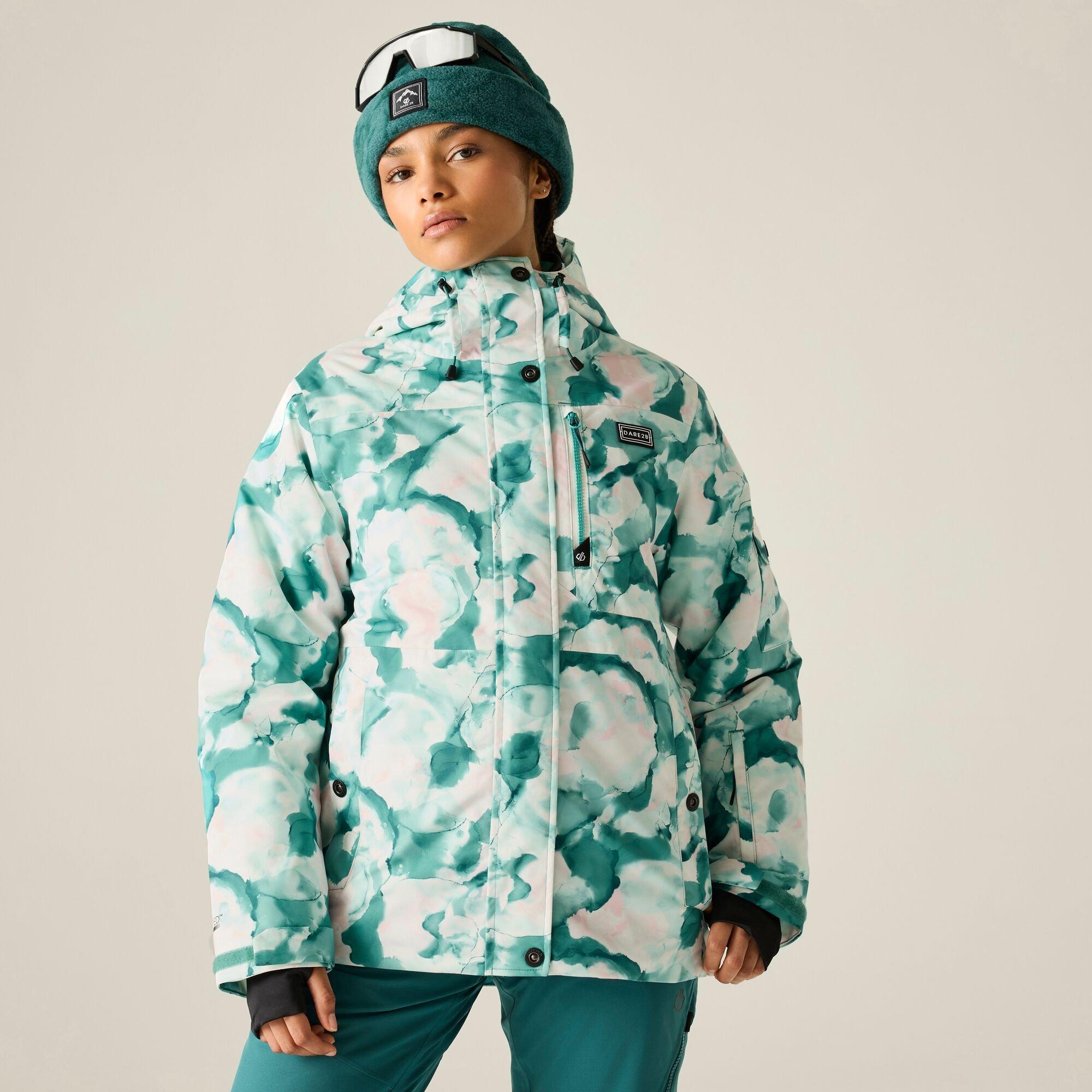Teal Marble Pri - Dare 2b - Womens Snowline Ski Jacket - 1