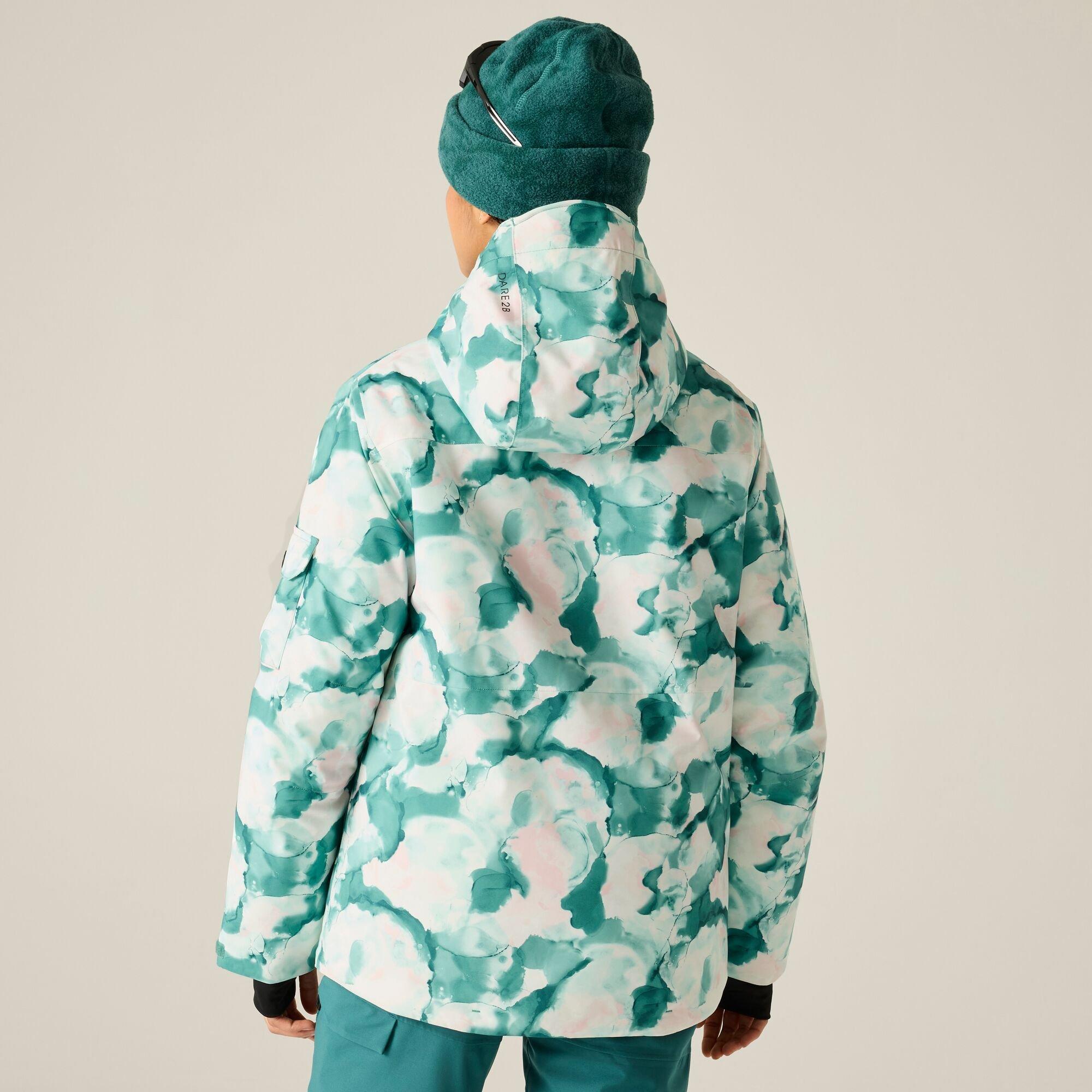 Teal Marble Pri - Dare 2b - Womens Snowline Ski Jacket - 2
