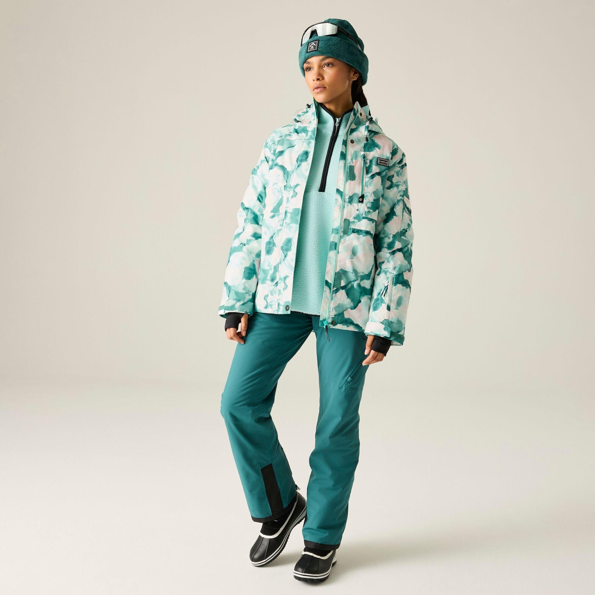 Teal Marble Pri - Dare 2b - Womens Snowline Ski Jacket - 3
