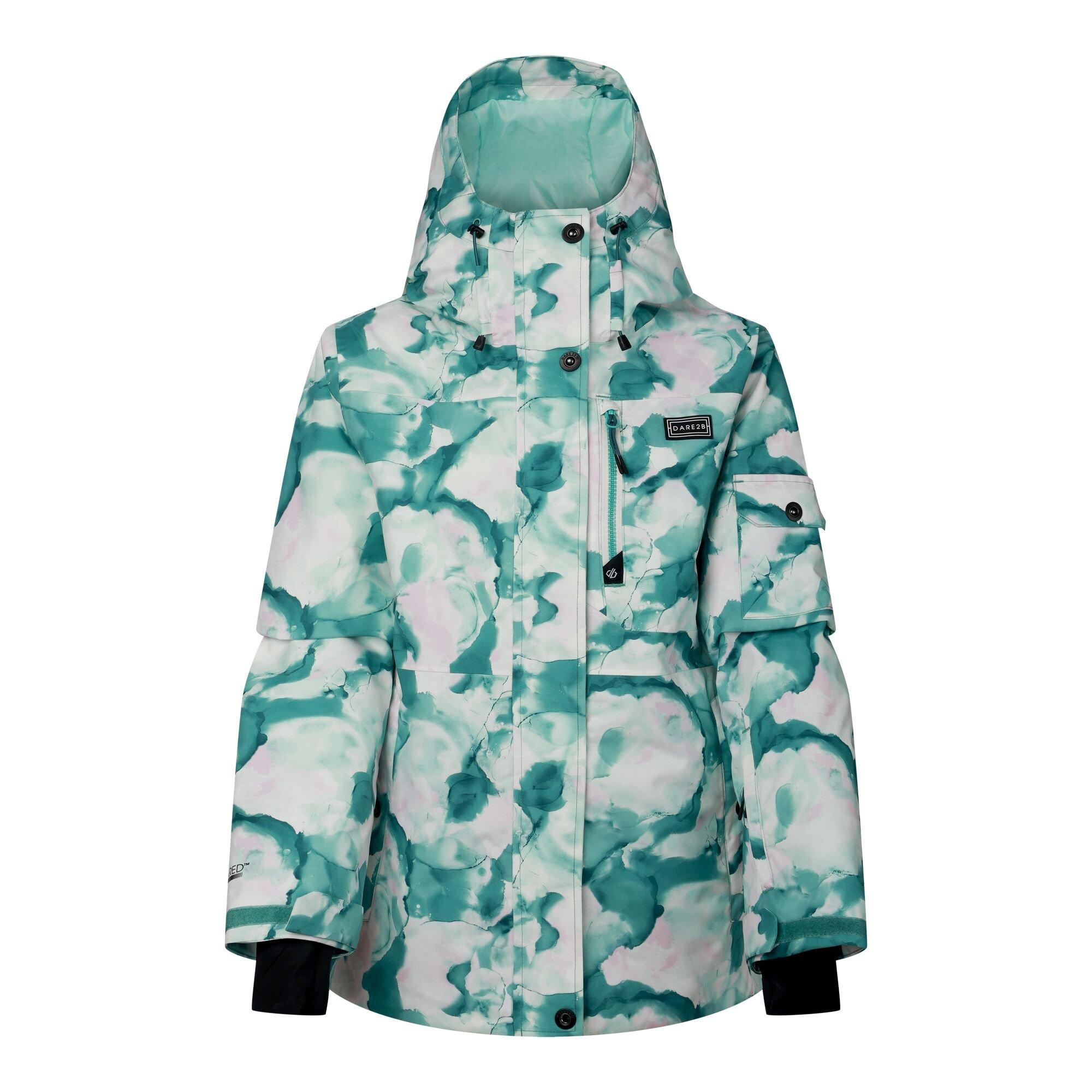 Teal Marble Pri - Dare 2b - Womens Snowline Ski Jacket - 10