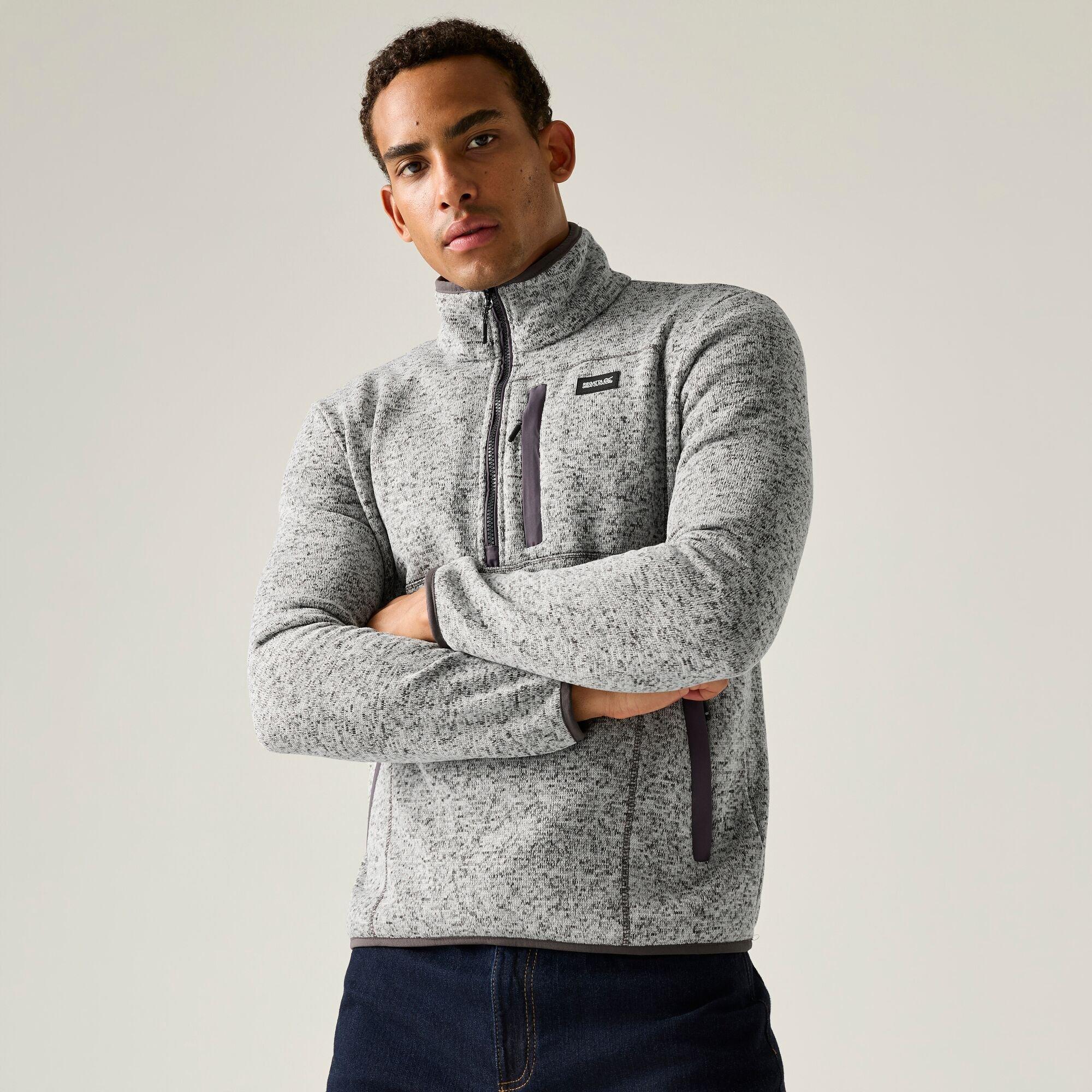 Silver Grey - Regatta - Mens Barlee Half Zip Fleece - 1