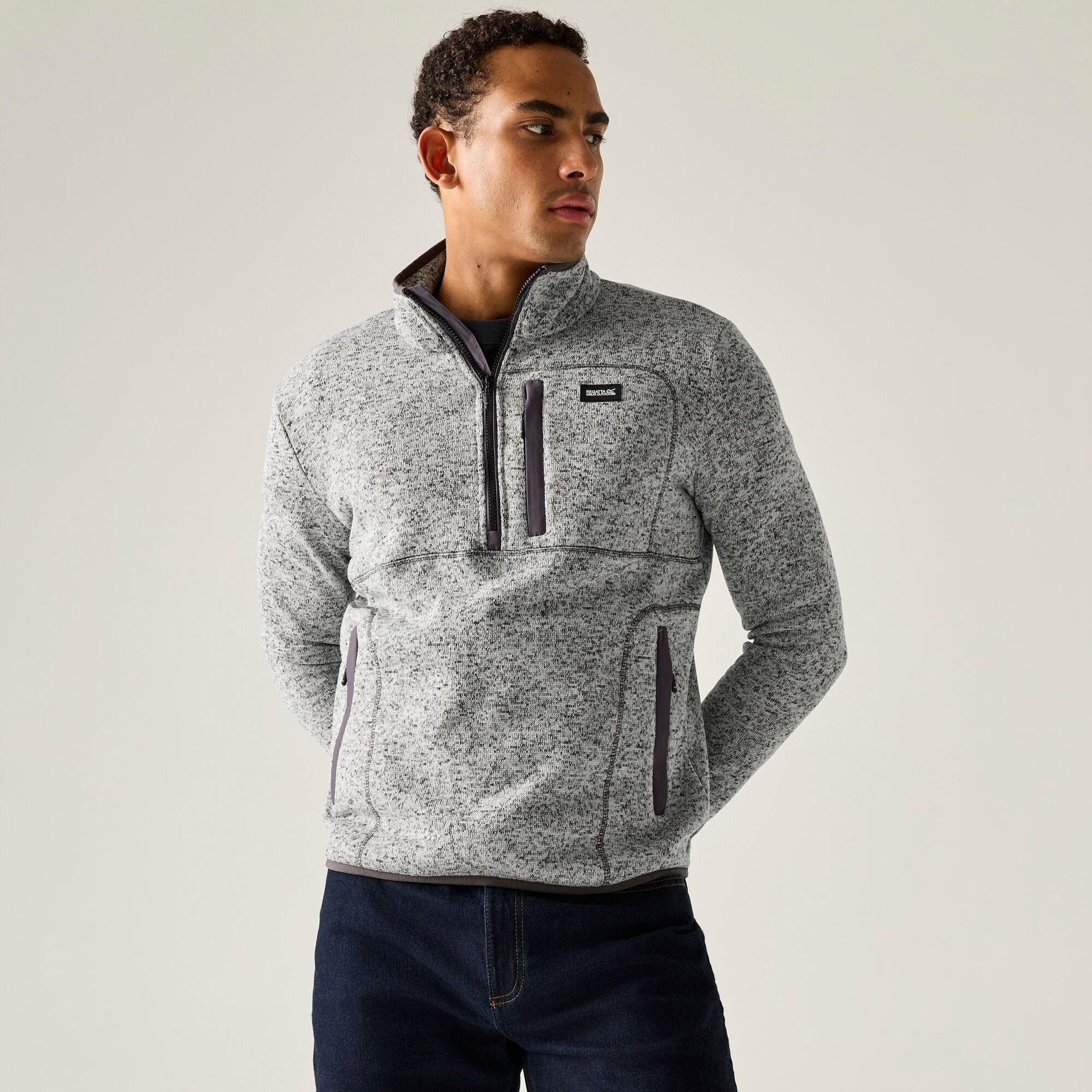 Silver Grey - Regatta - Mens Barlee Half Zip Fleece - 4