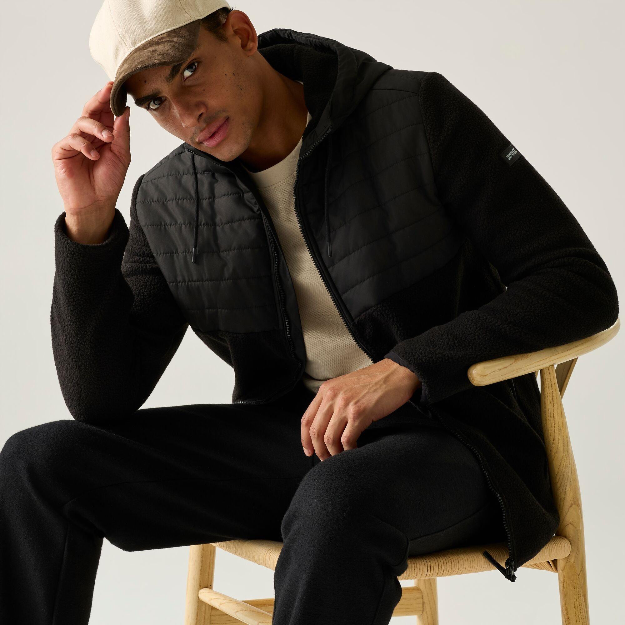 Black/Black - Regatta - Mens Frankie Borg Hybrid Jacket - 1