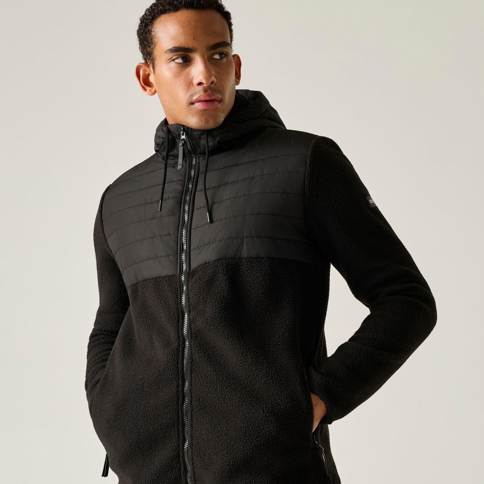 Black/Black - Regatta - Mens Frankie Borg Hybrid Jacket - 2
