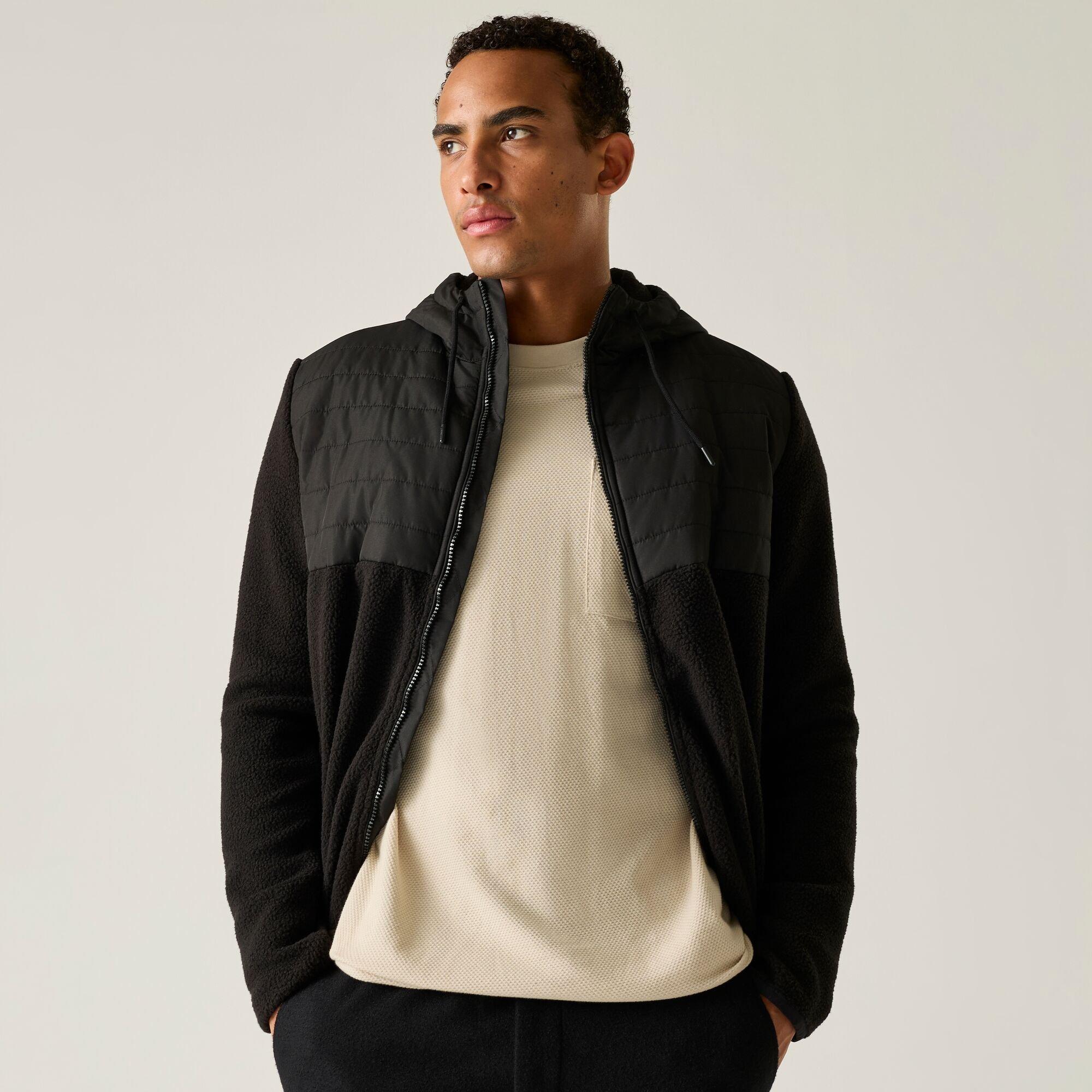 Black/Black - Regatta - Mens Frankie Borg Hybrid Jacket - 5