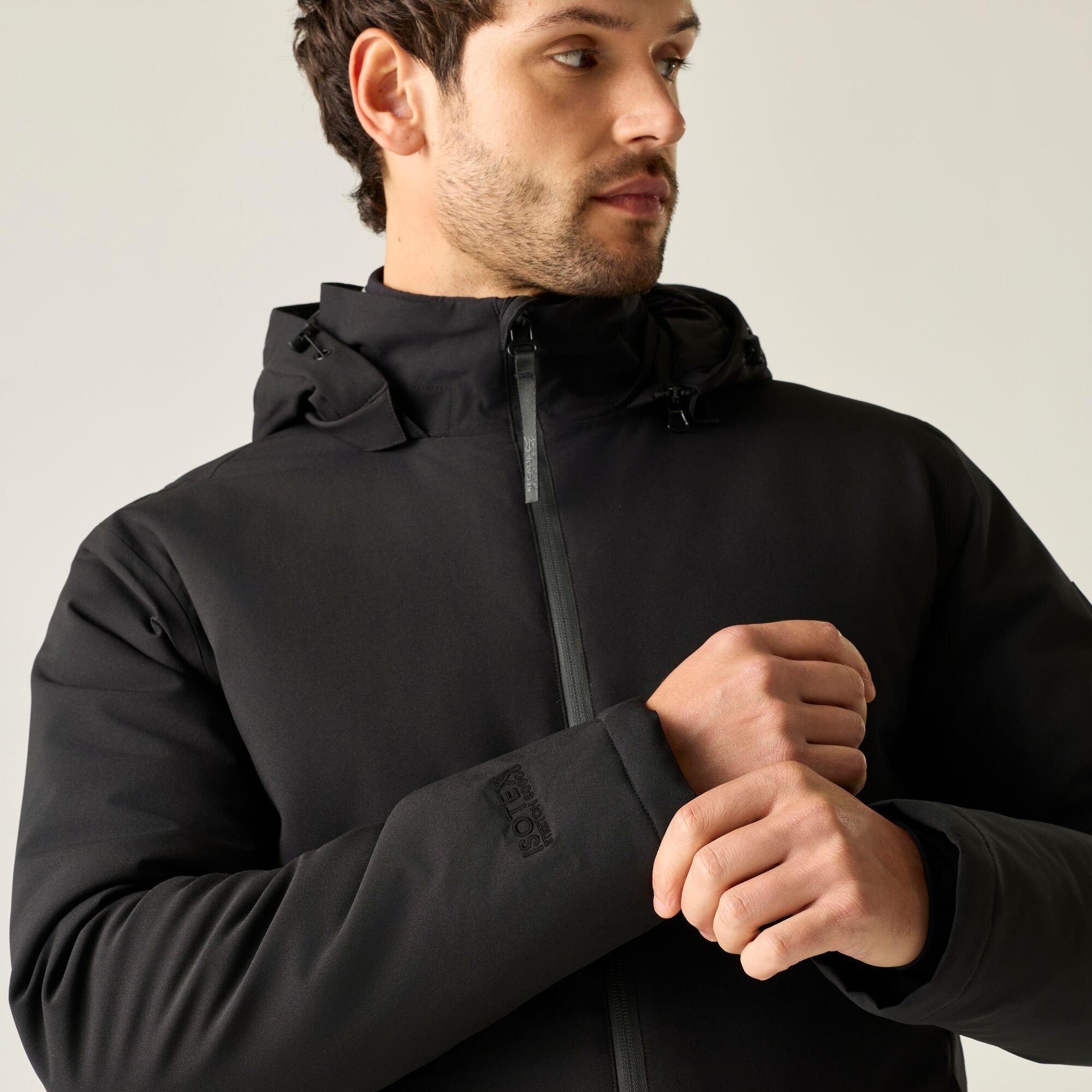 Black - Regatta - Mens Merzen Waterproof Jacket - 5