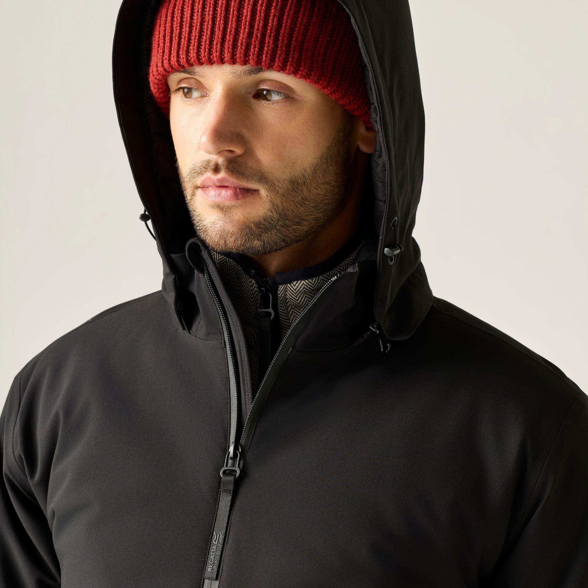 Black - Regatta - Mens Merzen Waterproof Jacket - 8