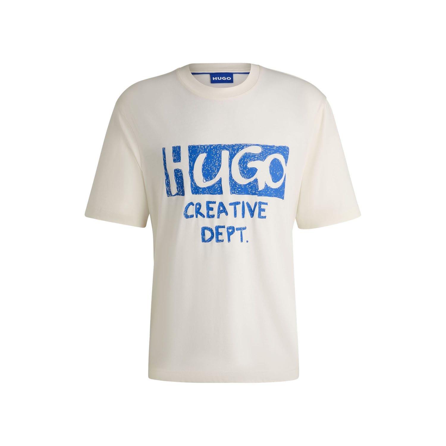 White - Hugo - Nugocrea Logo Artwork T-Shirt - 3
