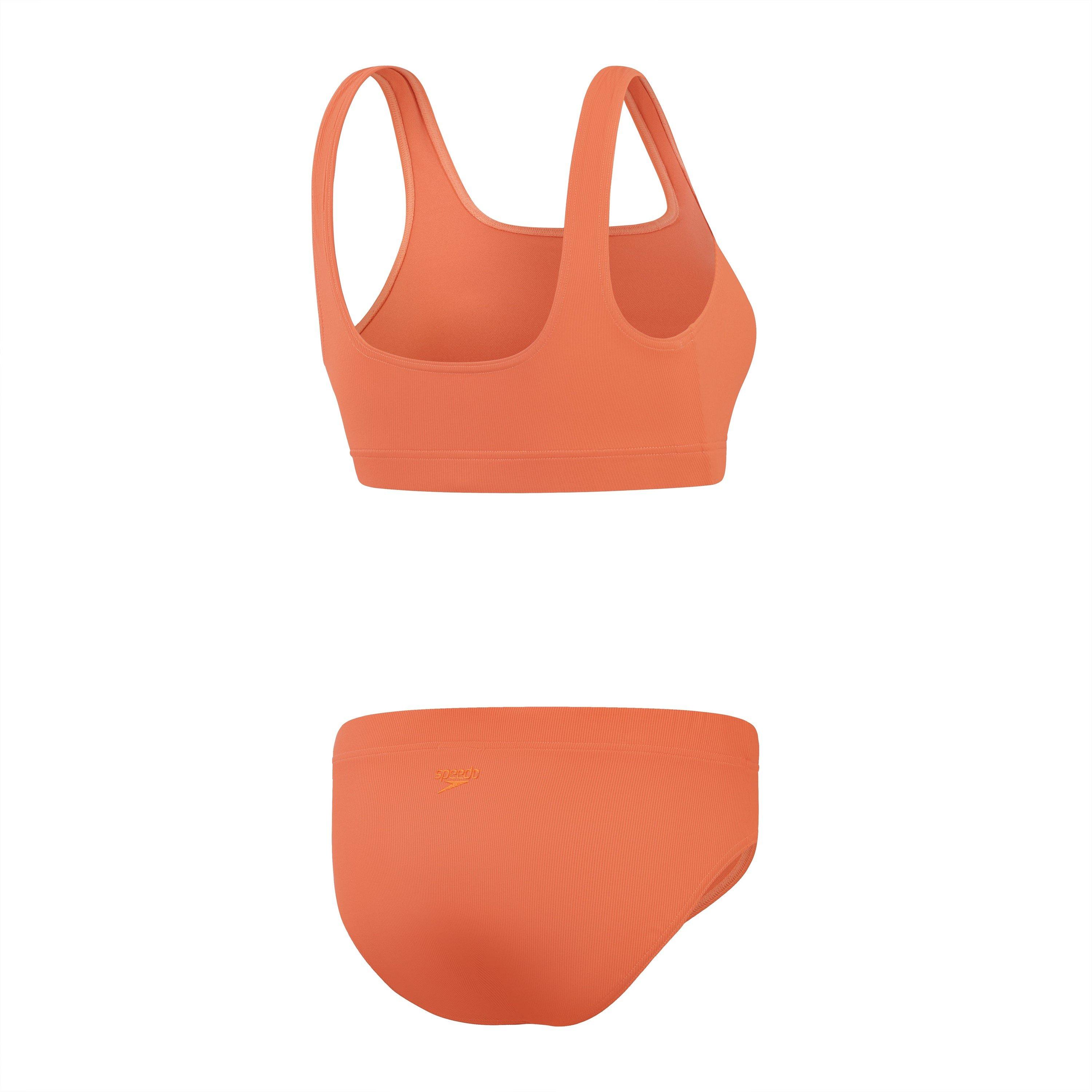 Orange - Speedo - Textured Deep U-Back Bikini - 4