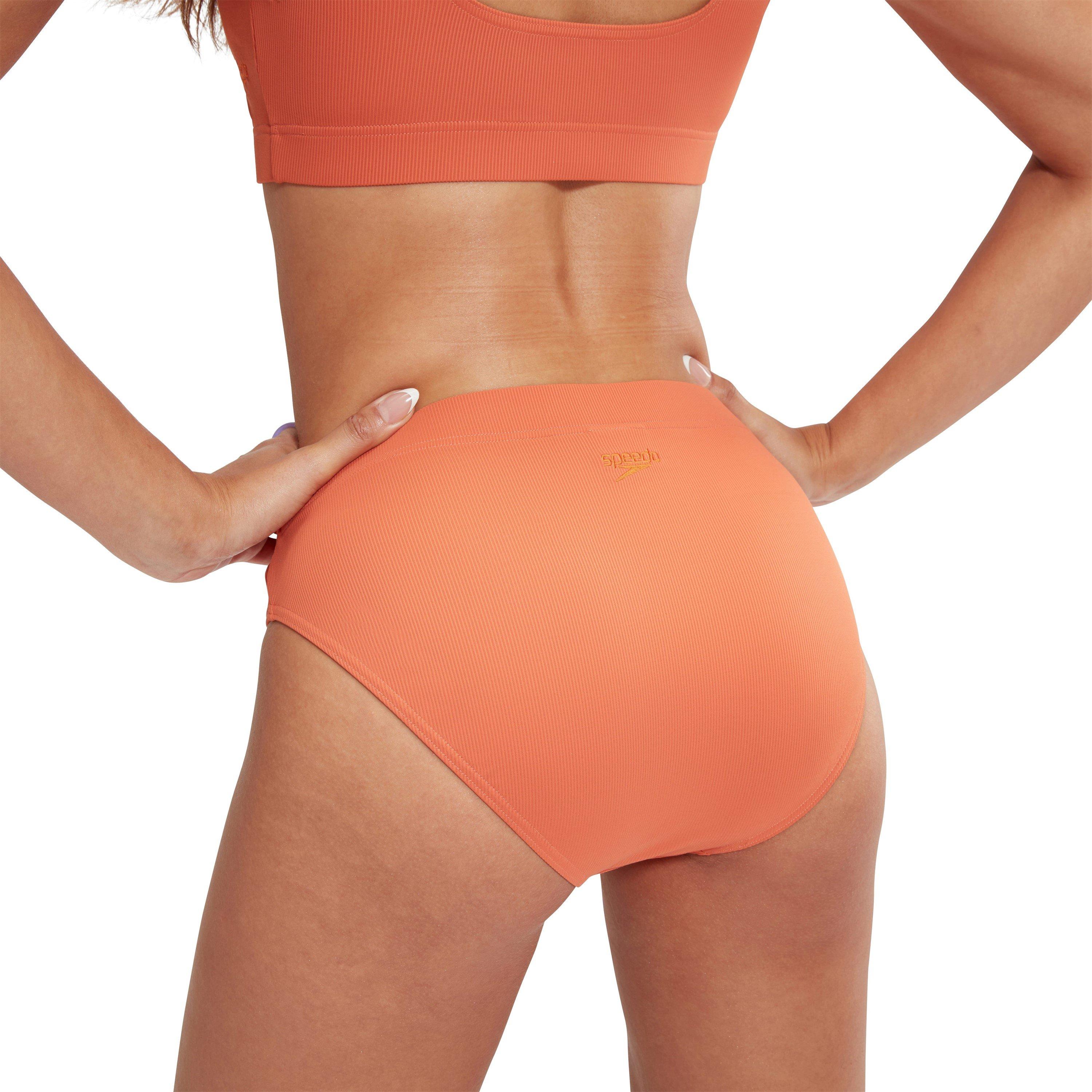 Orange - Speedo - Textured Deep U-Back Bikini - 6