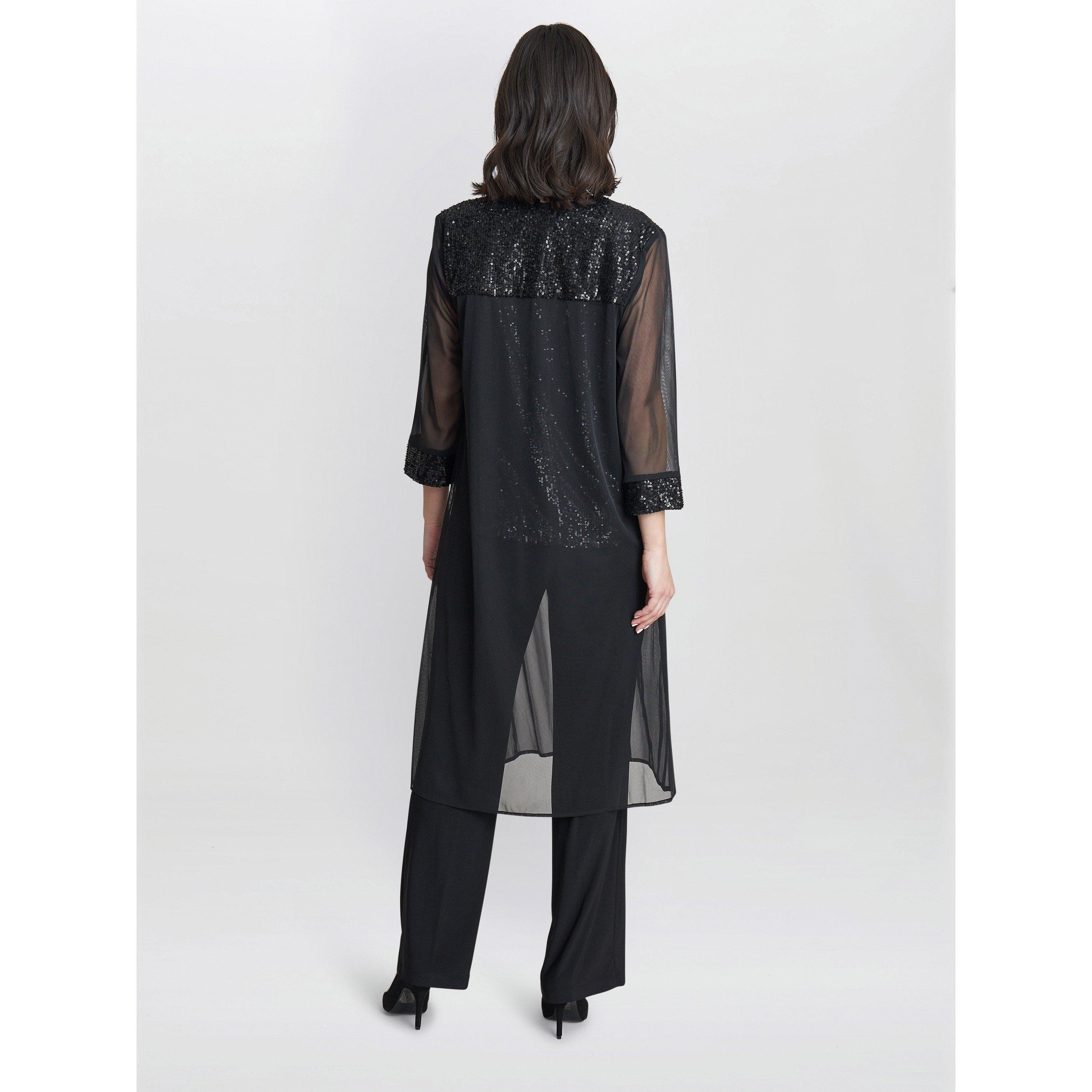 Black - Gina Bacconi - Jessica Three Piece Jersey Trouser Suit - 2