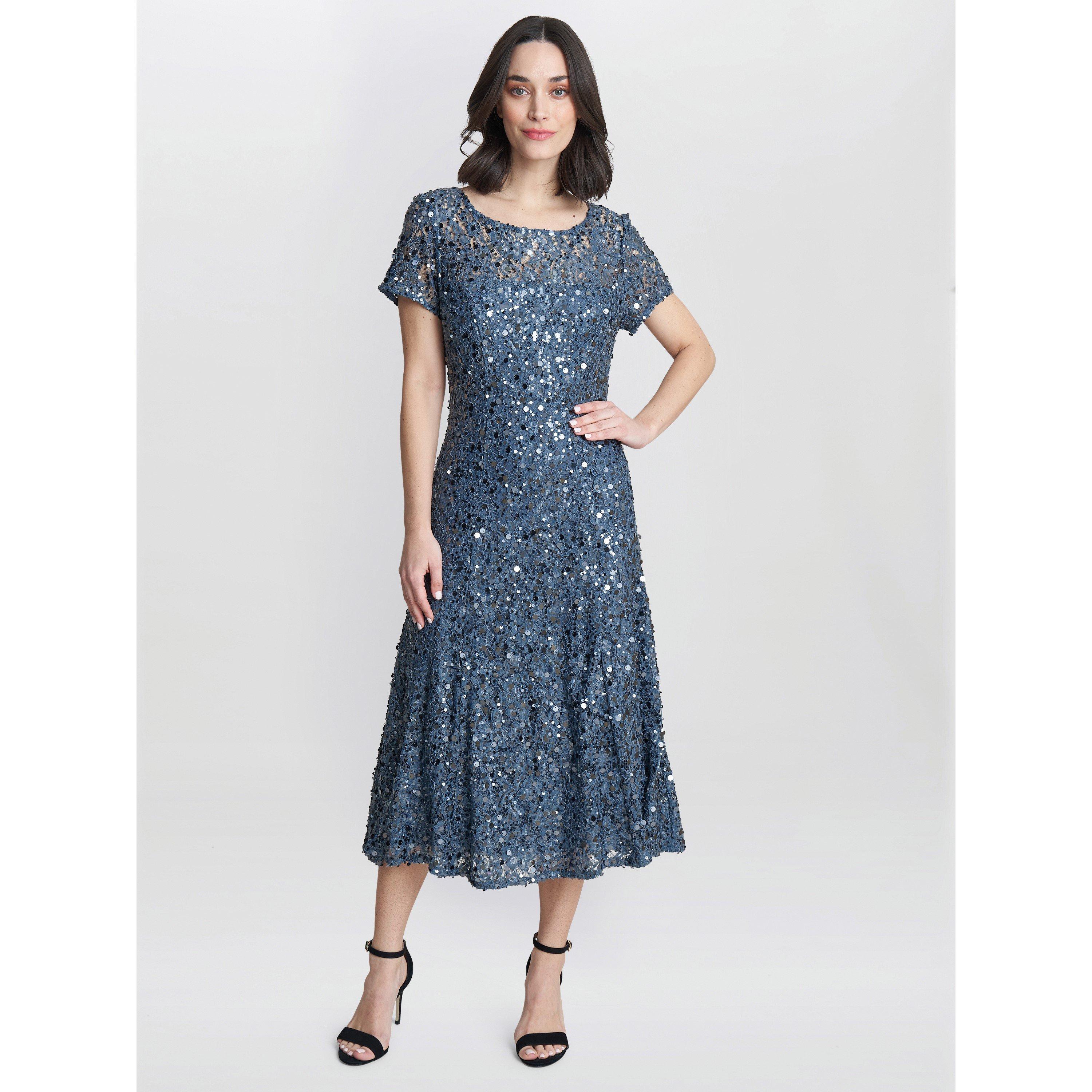 Steel Blue - Gina Bacconi - Women's Andrea A-Line Dress - 3