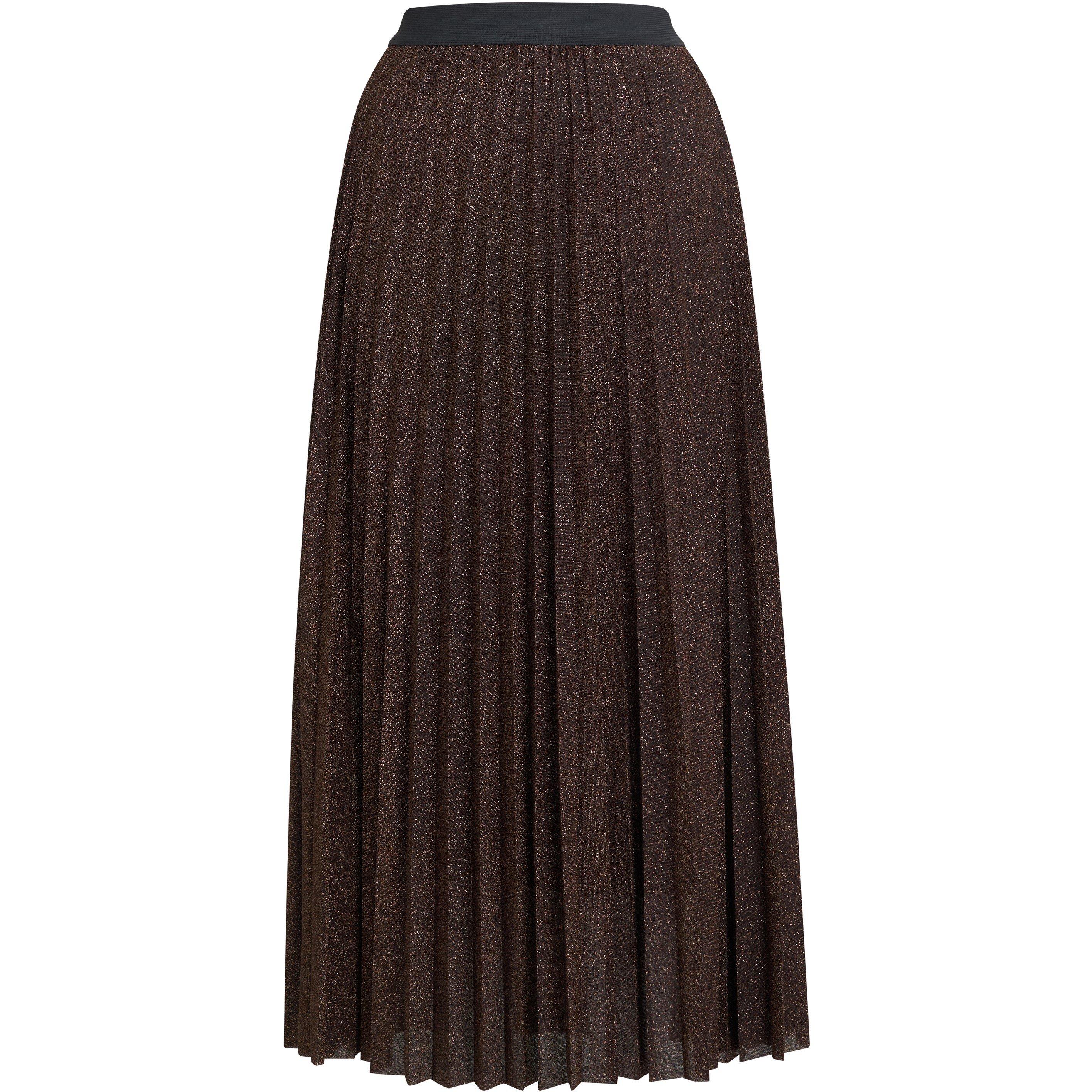 Black / Gold - Gina Bacconi - Women's Ismay Metallic A-Line Skirt - 3