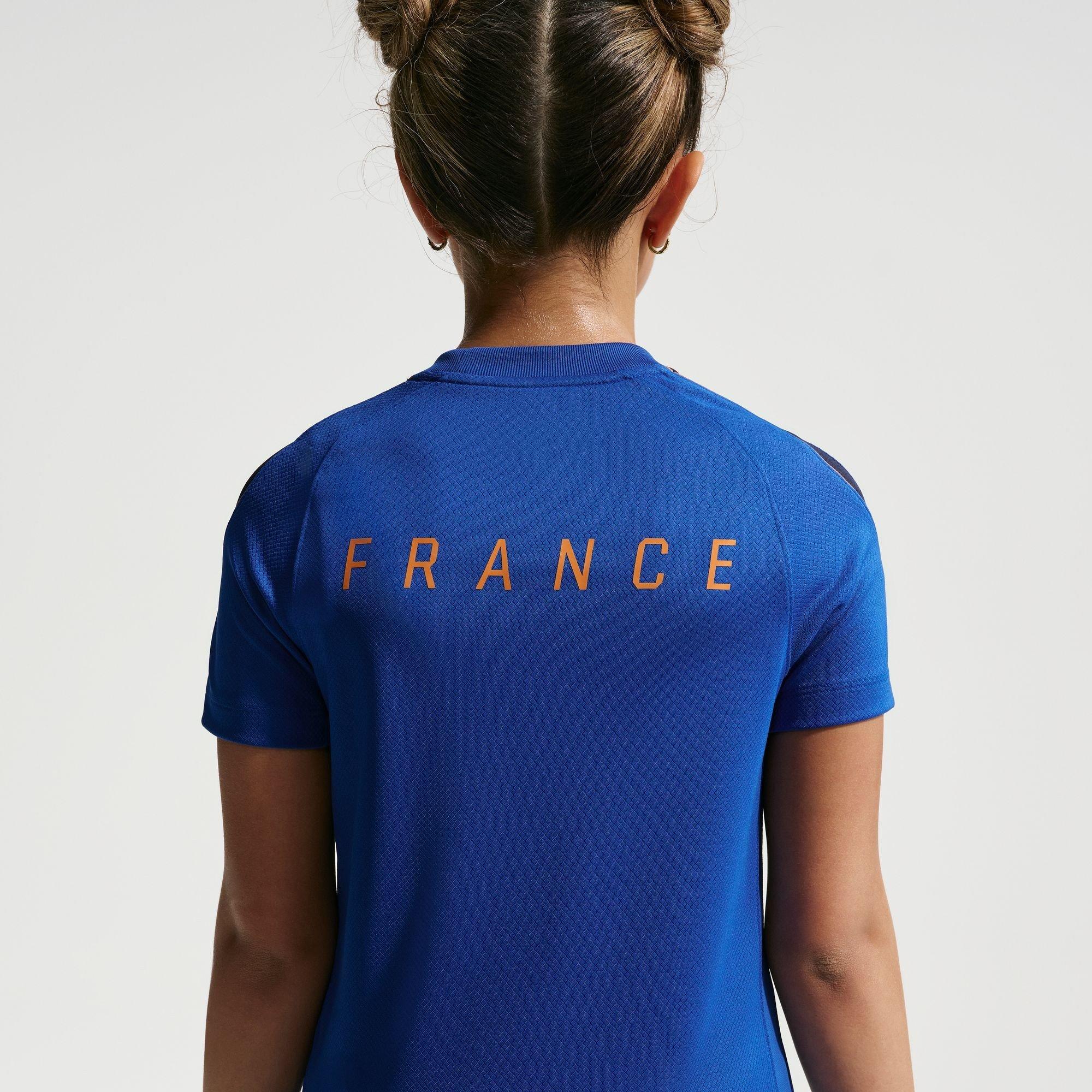 Blå/Hvid - Nike - Kids' France Short Sleeve T-Shirt - 3