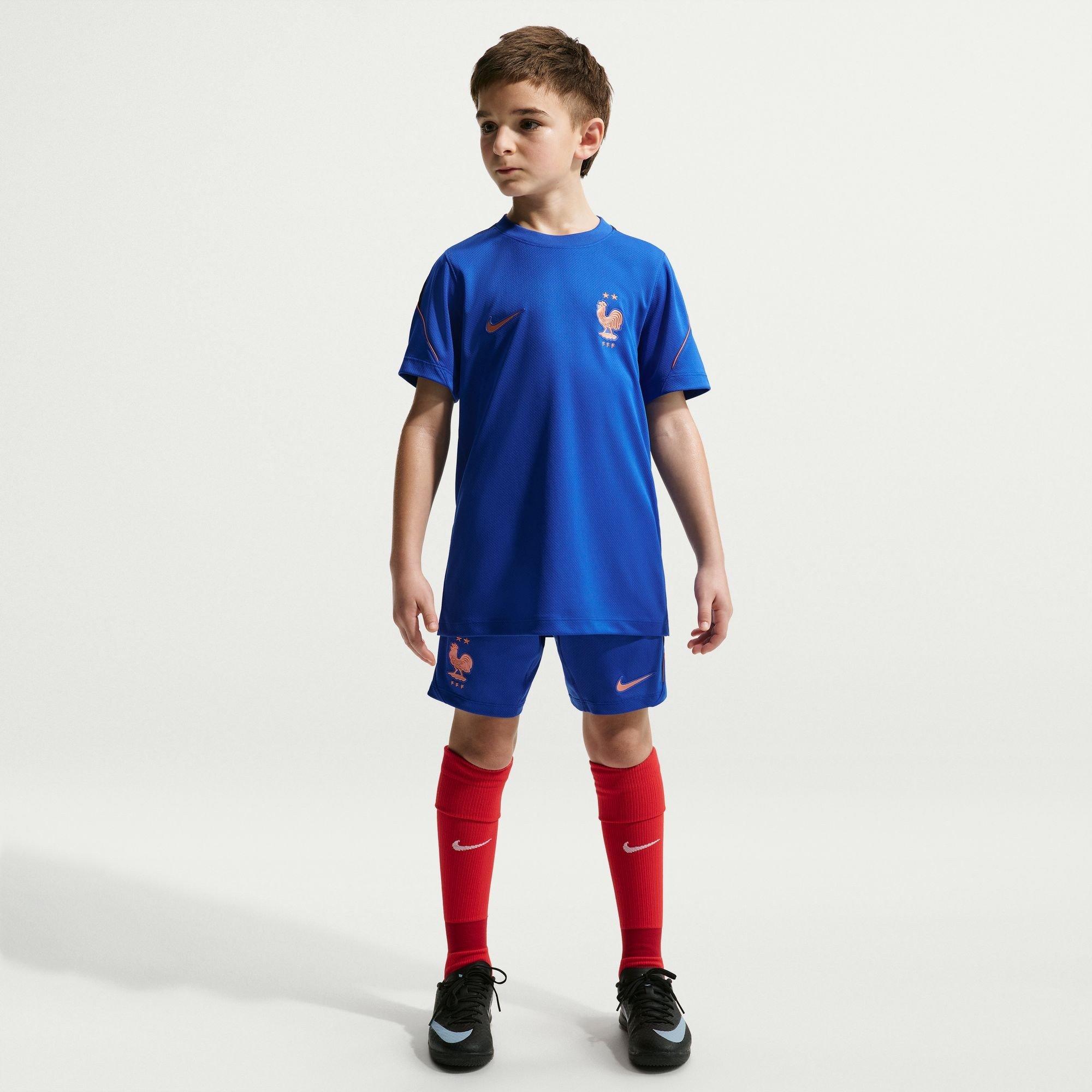 Blå/Hvid - Nike - Kids' France Short Sleeve T-Shirt - 7