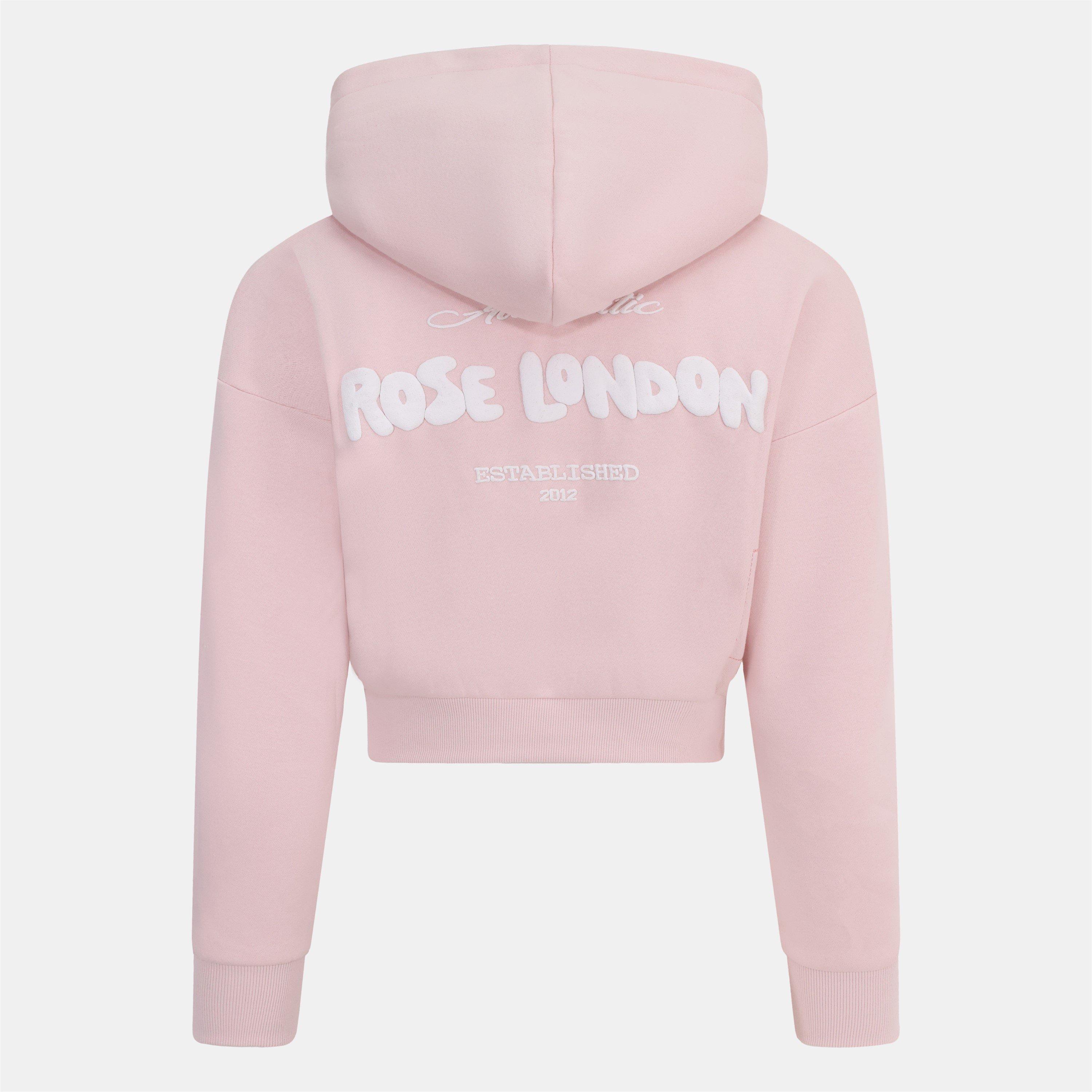 Pink - Rose London - Authentic Crop Hoodie Junior Girls - 2