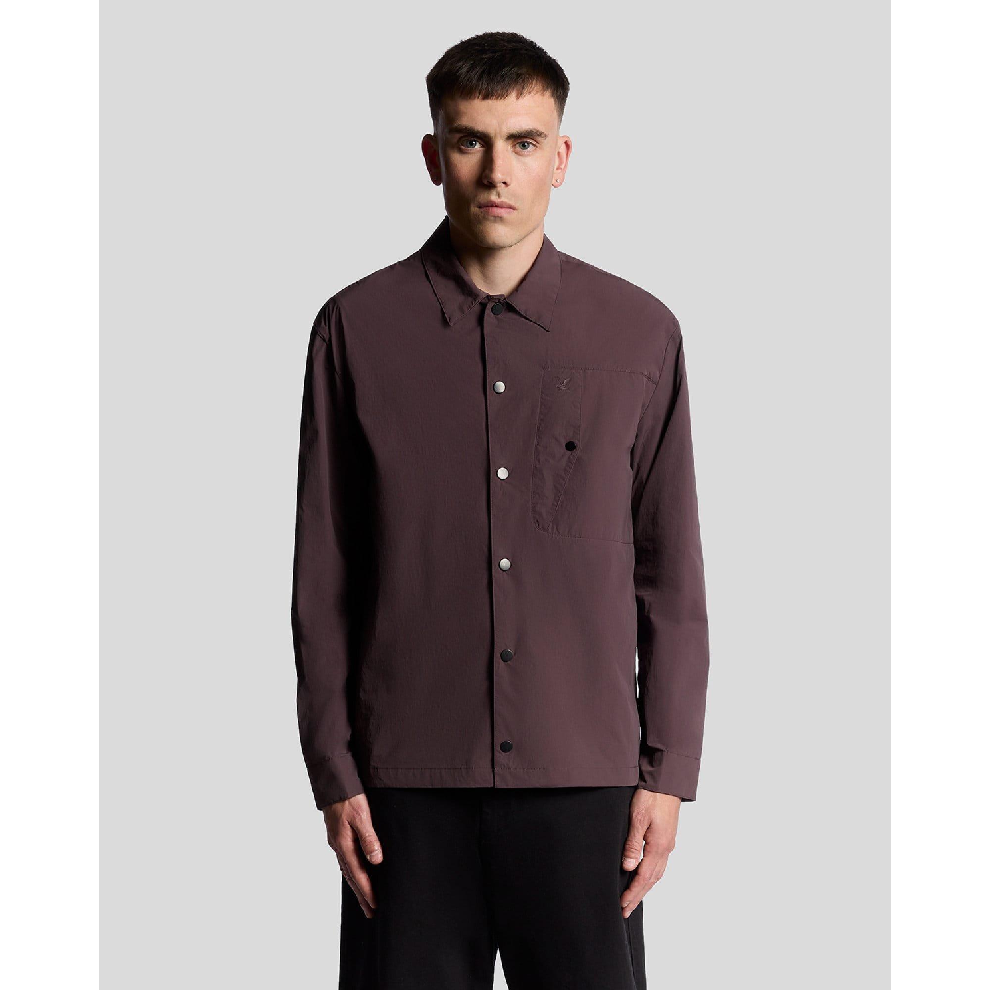 Brown - Lyle and Scott - Crinkle Overshirt - 1