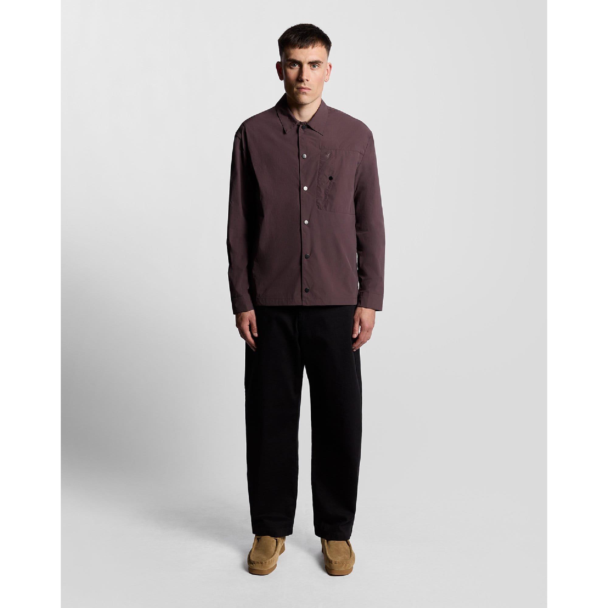 Brown - Lyle and Scott - Crinkle Overshirt - 2