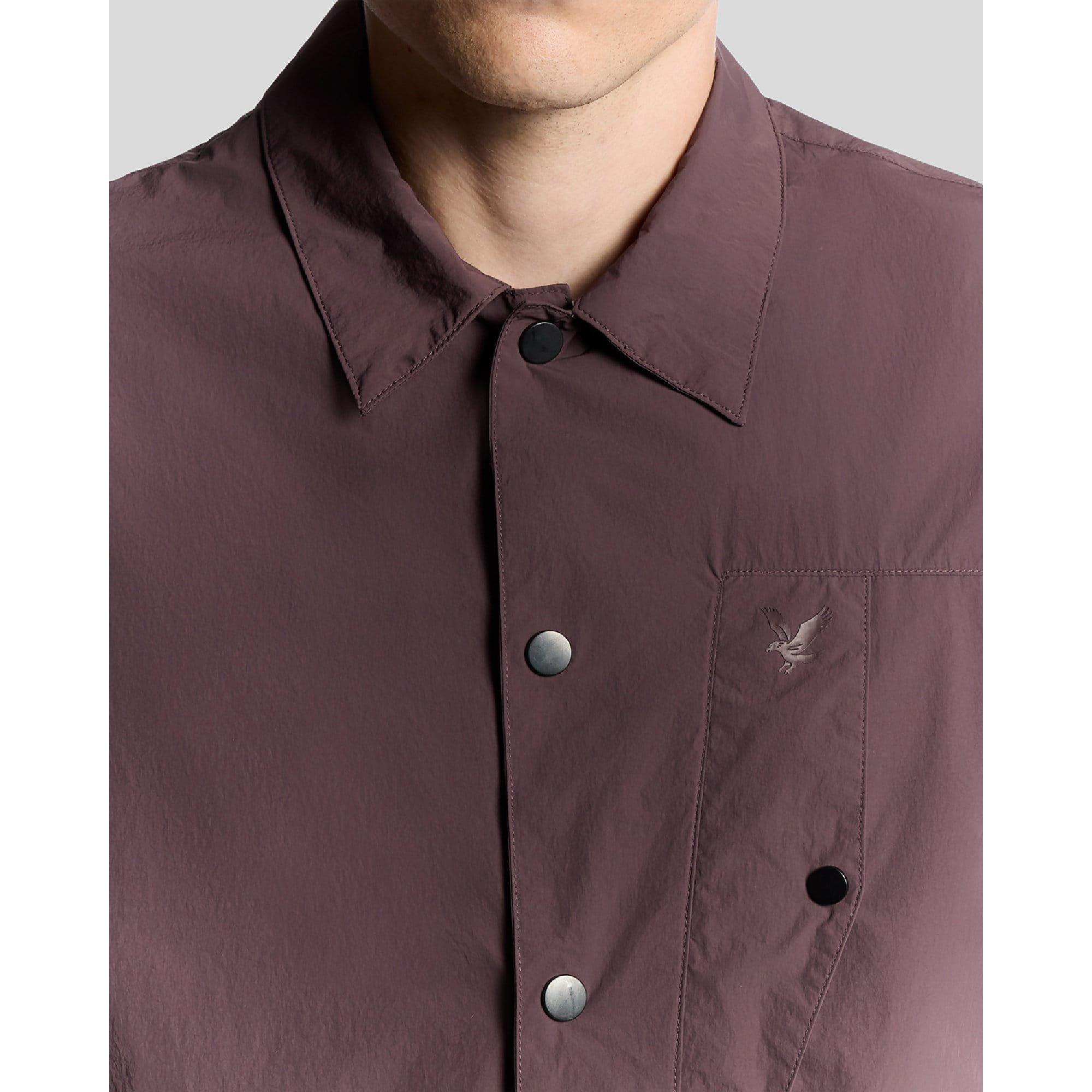 Brown - Lyle and Scott - Crinkle Overshirt - 3