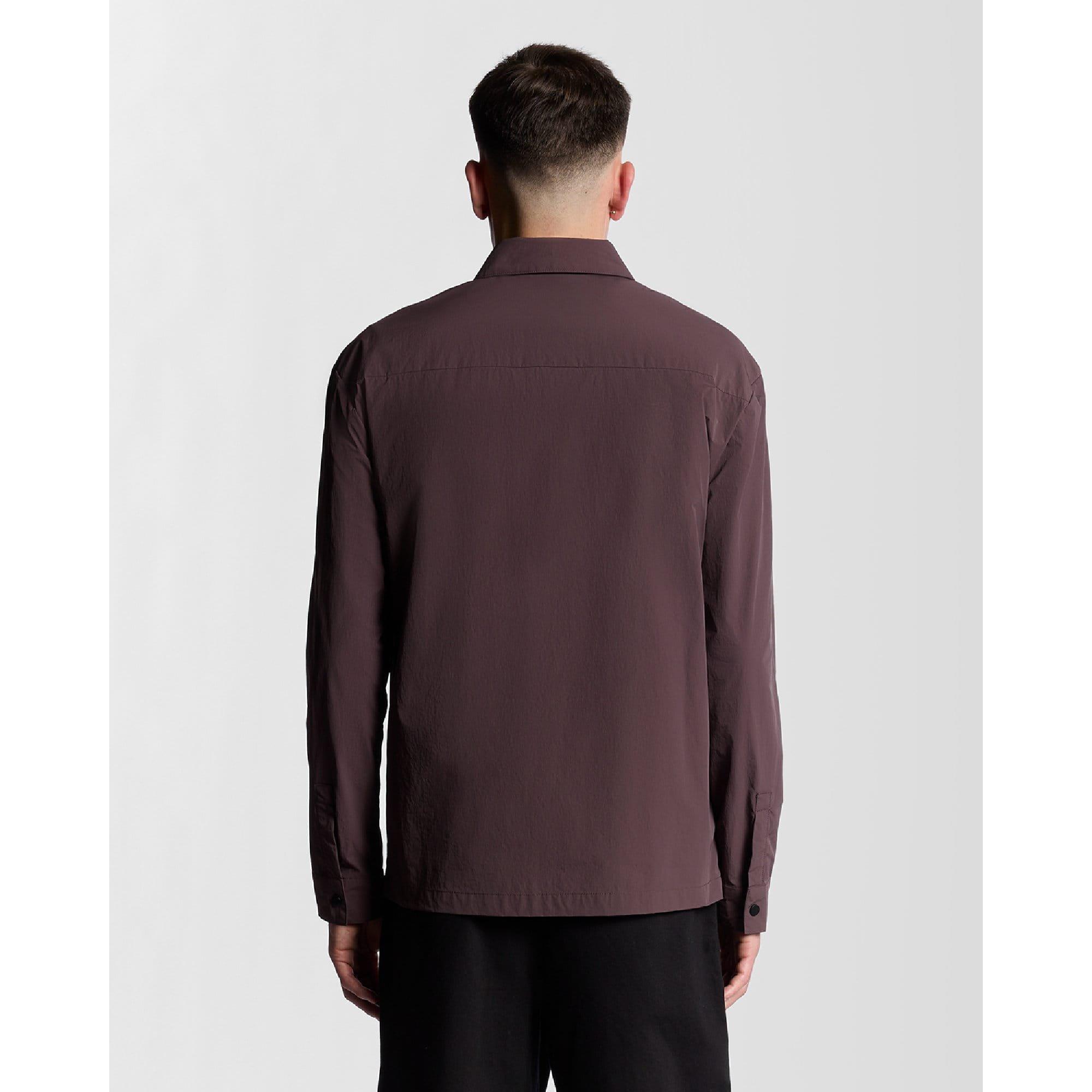 Brown - Lyle and Scott - Crinkle Overshirt - 4
