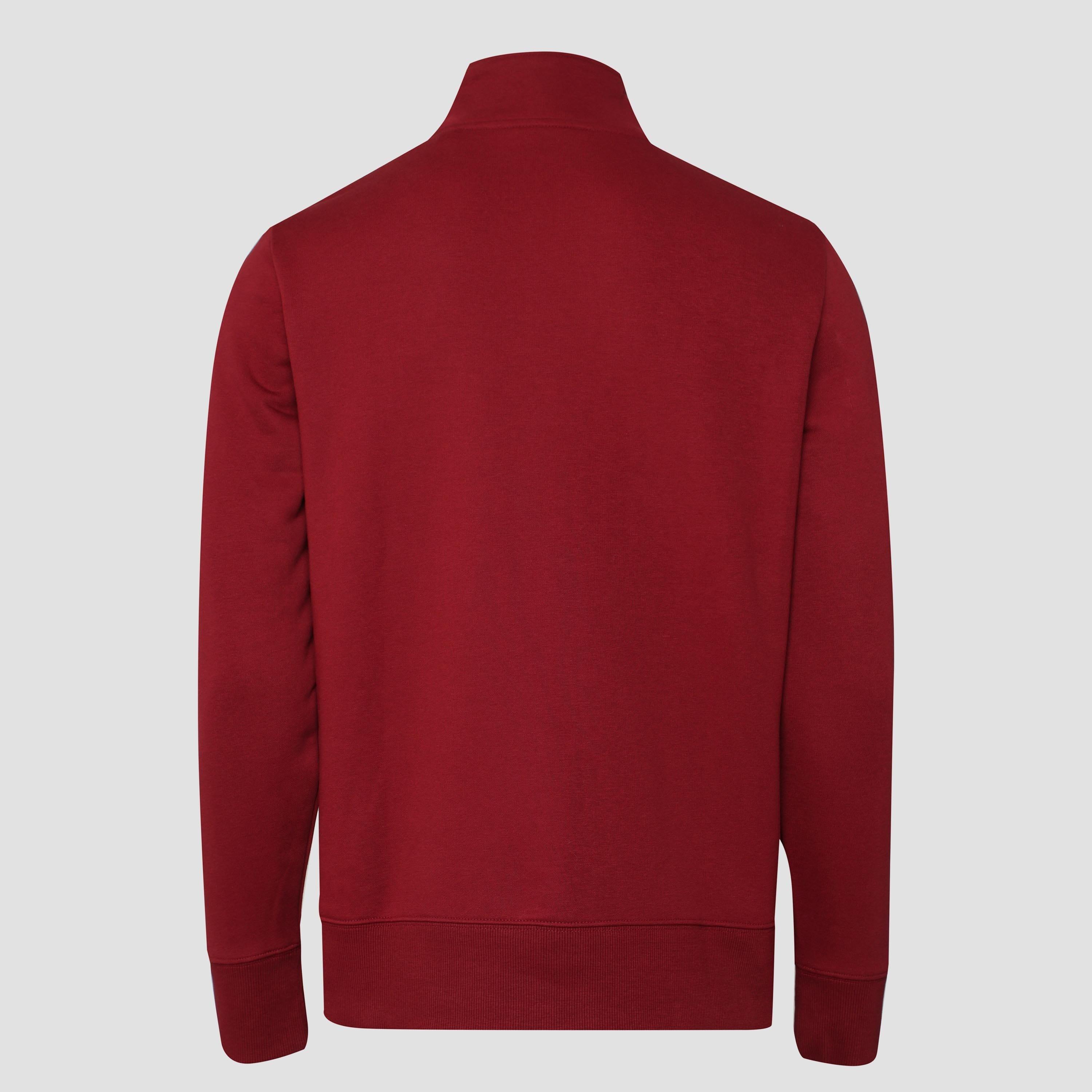 Red - Gant - Printed Graphic Half Zip Sweatshirt - 2