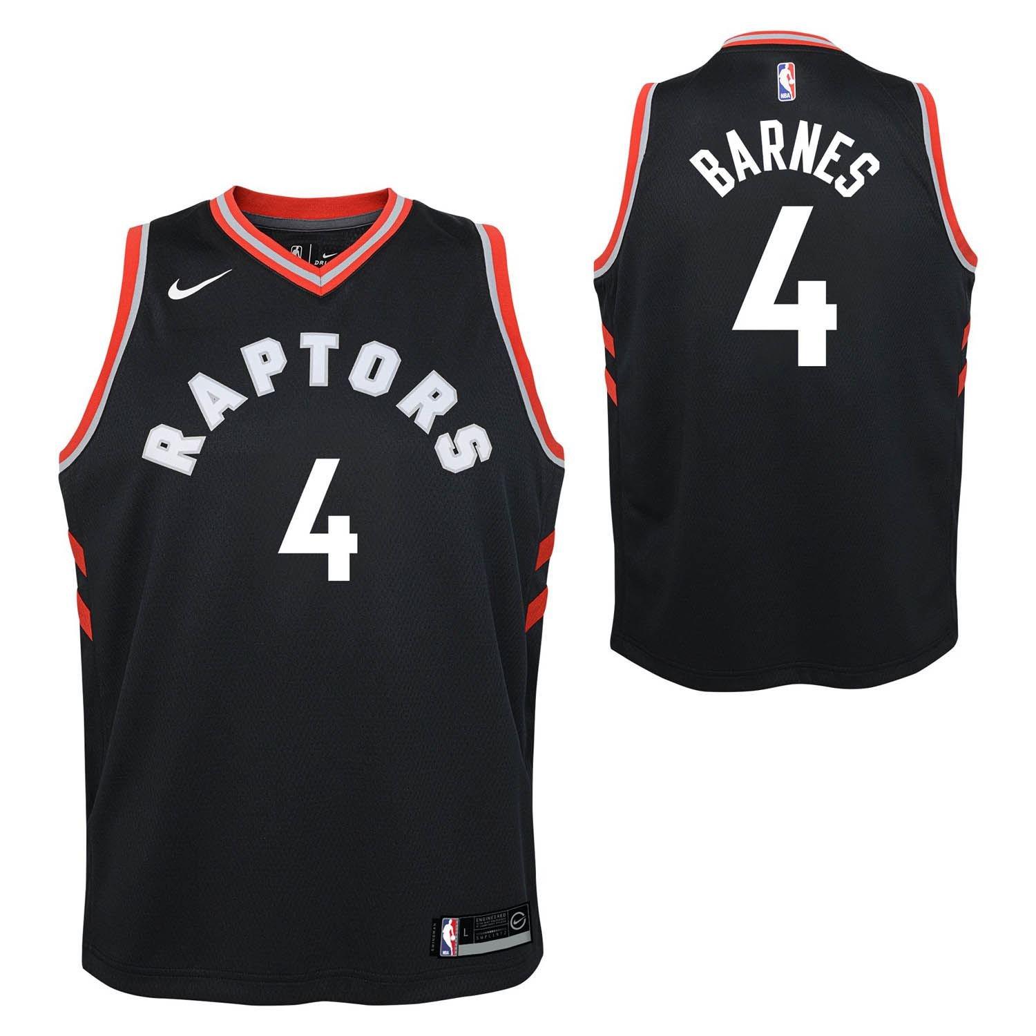 Black - Nike - Toronto Raptors Barnes #4 Jersey - 3