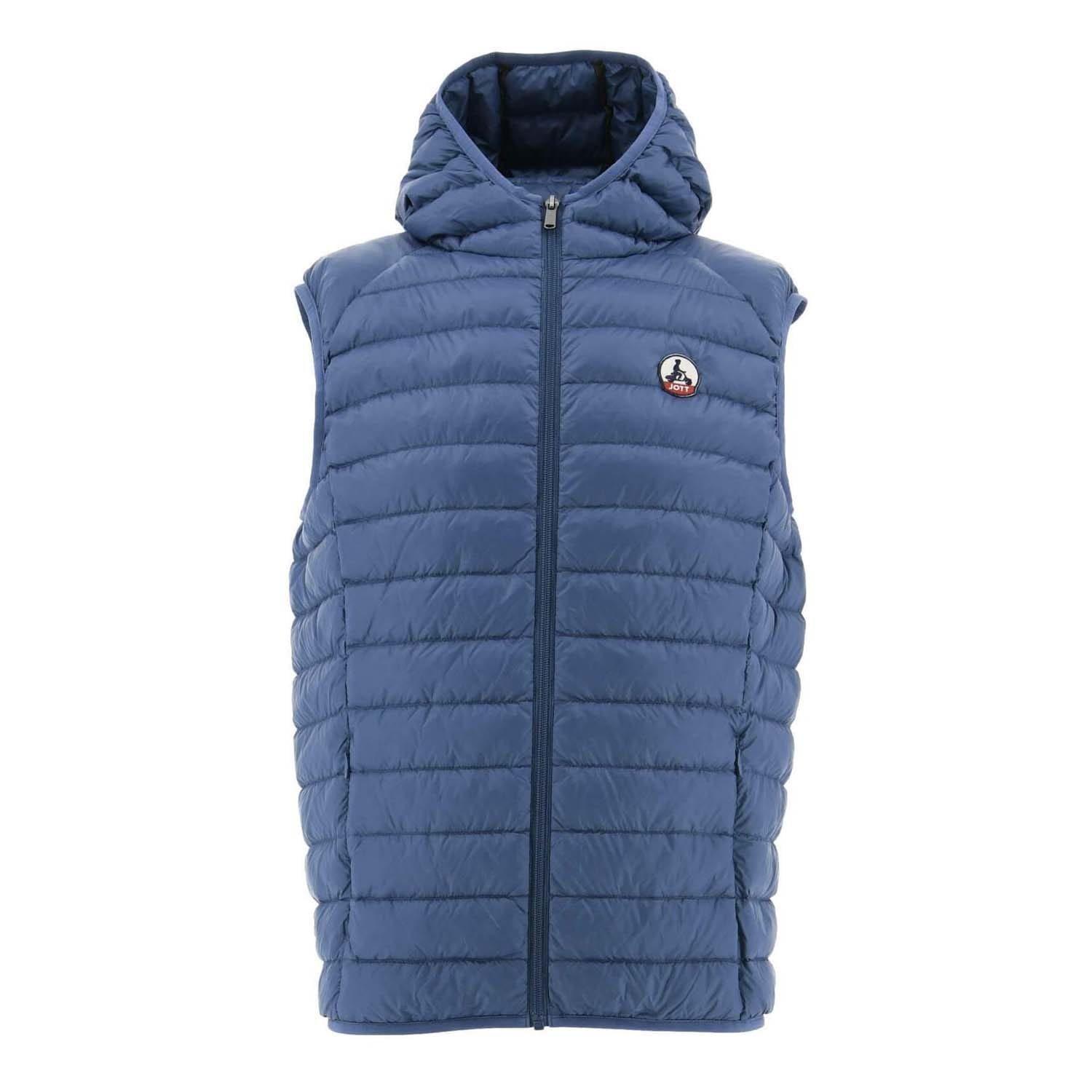 Blue - JOTT - Pat Hooded Down Gilet - 1