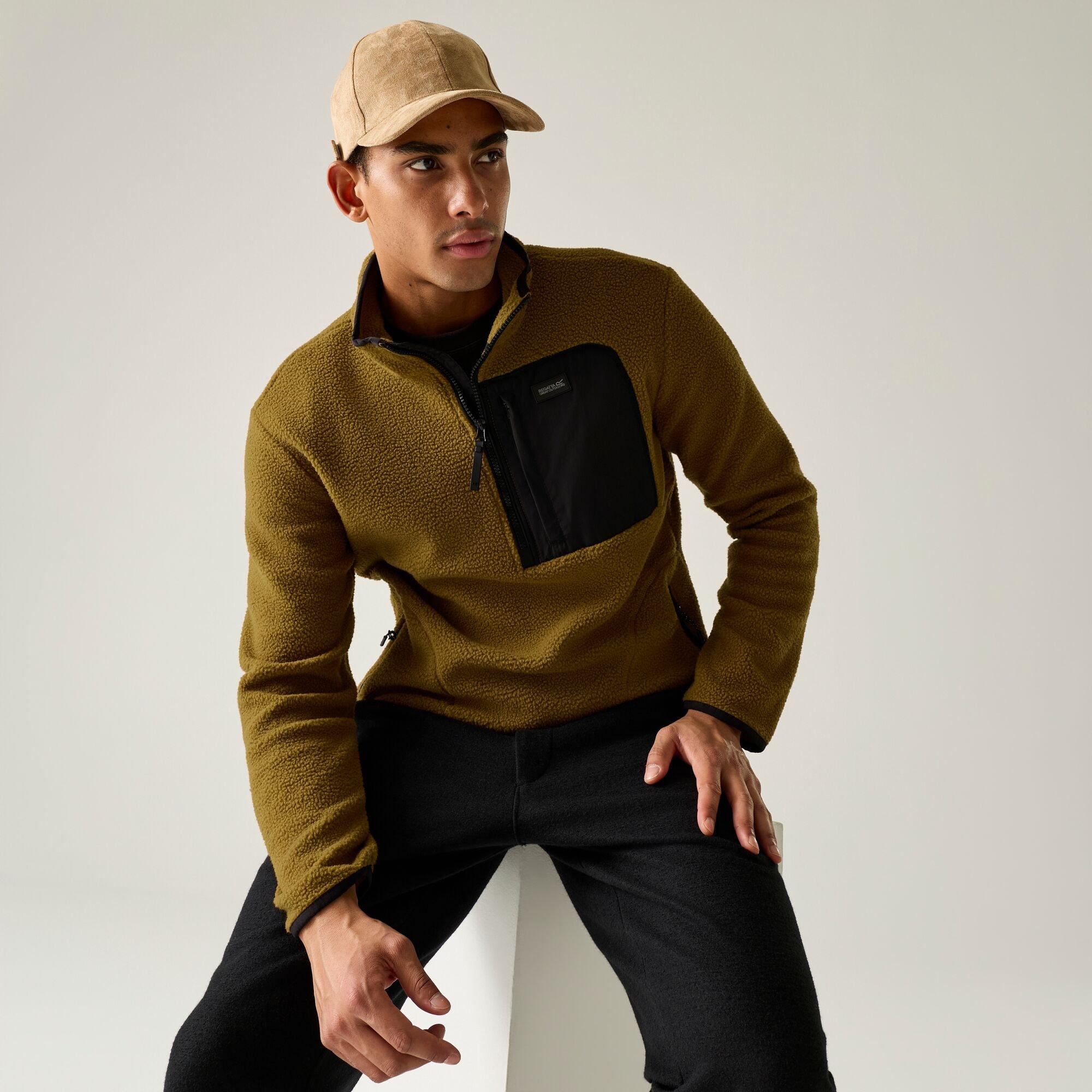 Mens Frankie Borg Half Zip Fleece