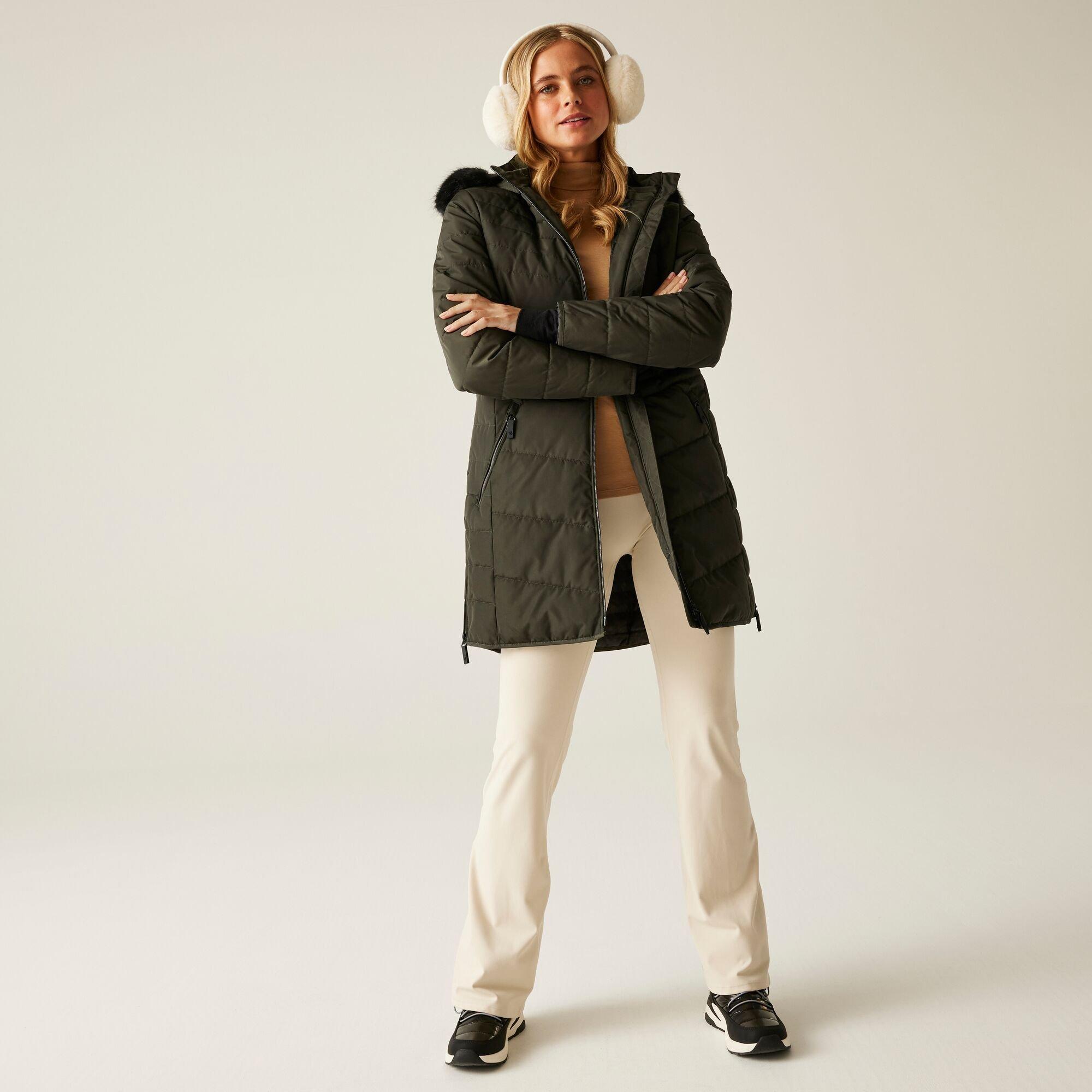 Dark Khaki - Dare 2b - Striking III Waterproof Jacket - 3