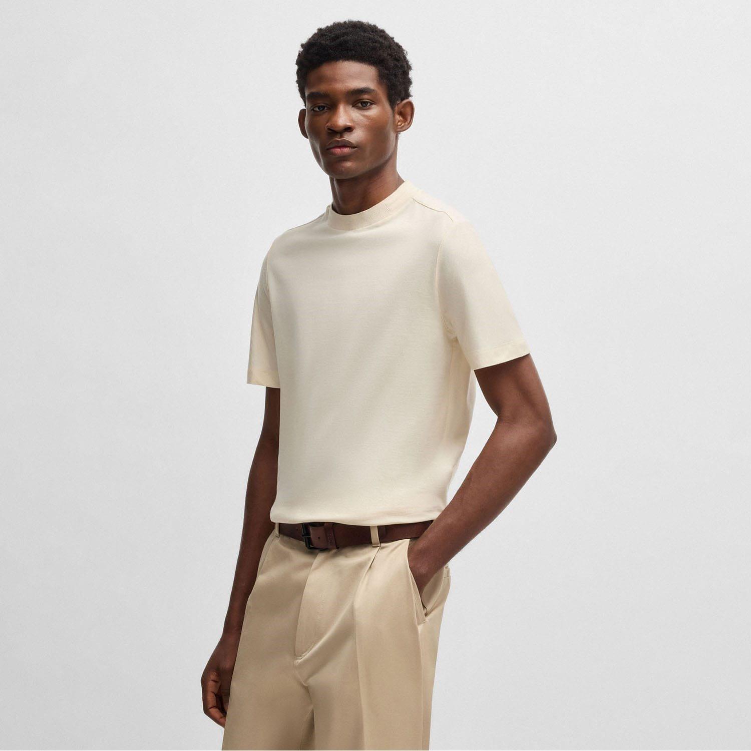 White - Boss - Men's P-Thompson 290 Regular-Fit Four-Way Stretch T-Shirt - 1