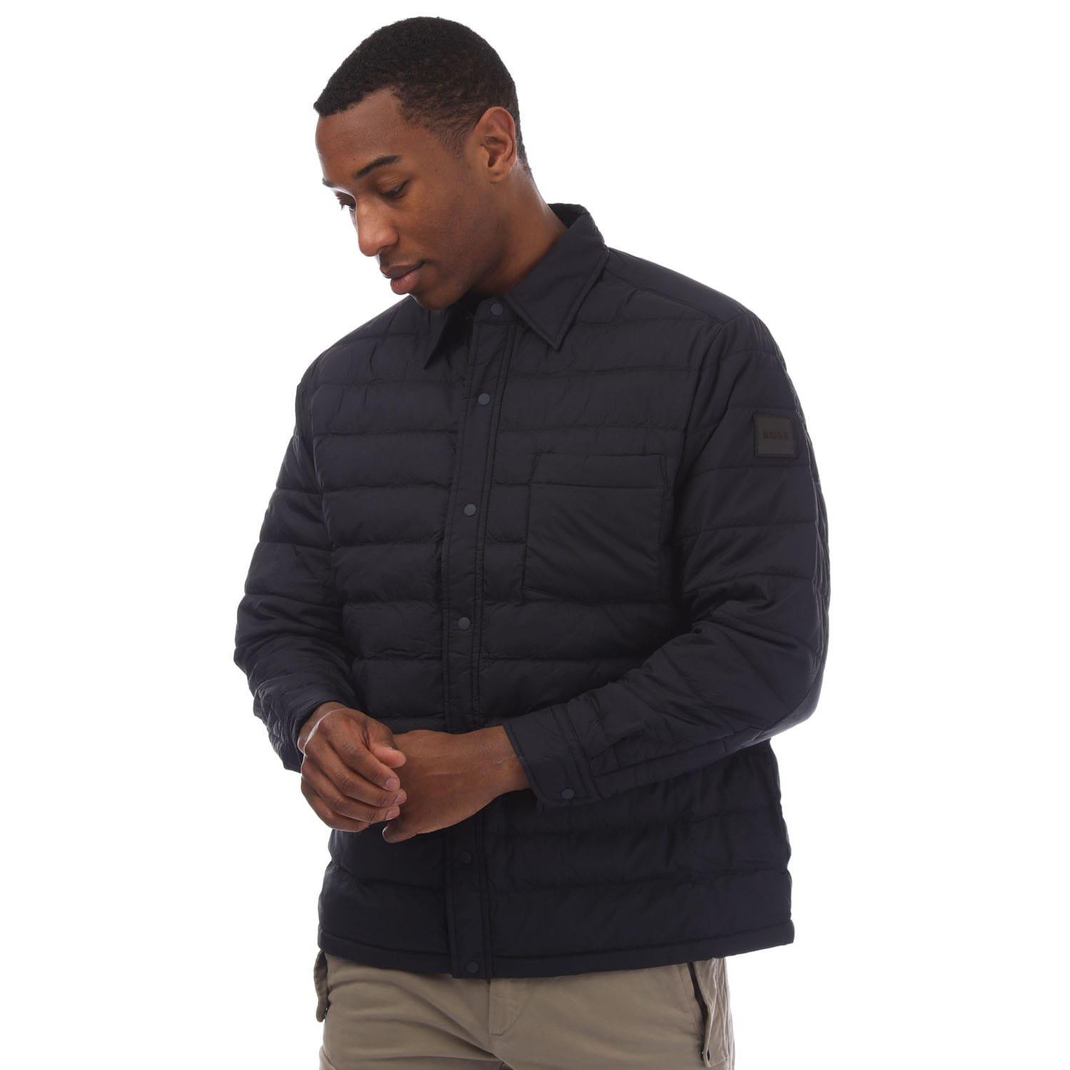 Dark Blue - Boss - Lambizzo Padded Overshirt - 1
