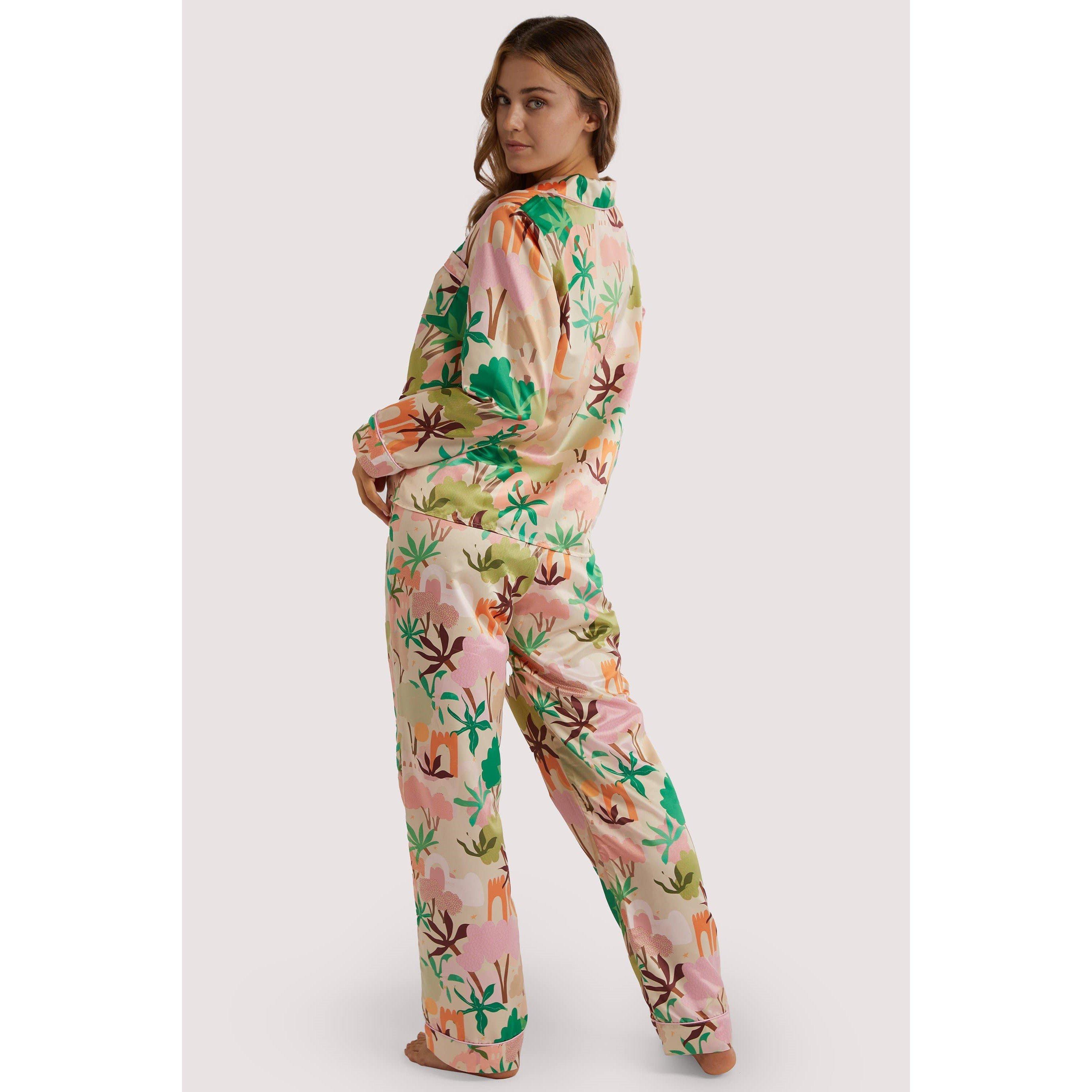 Multi - Playful Promises - Alja Horvat Print Long Sleeve Satin PJ Top - 2