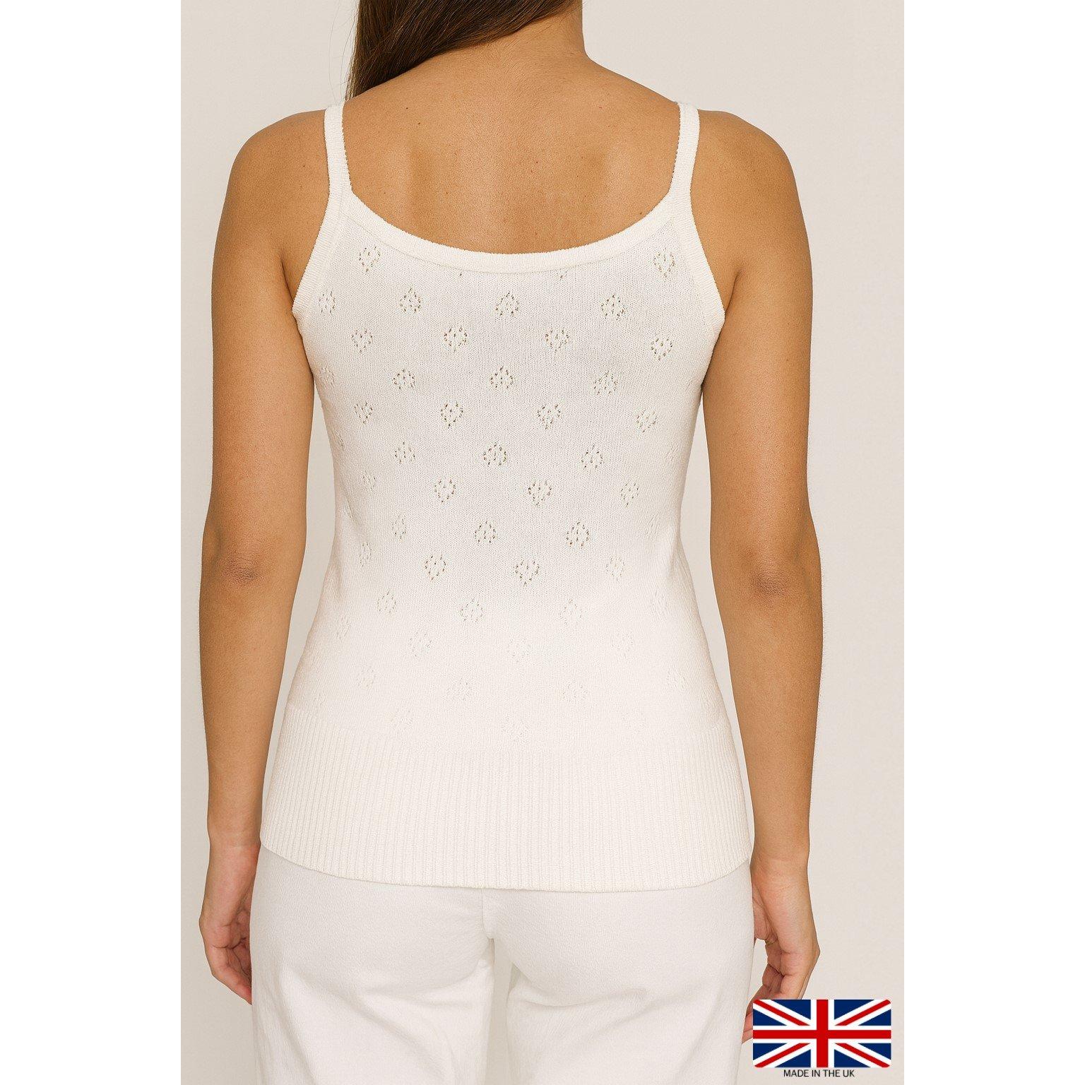 White - Valbonne - LADIES THERMAL CAMISOLE TOP - 2