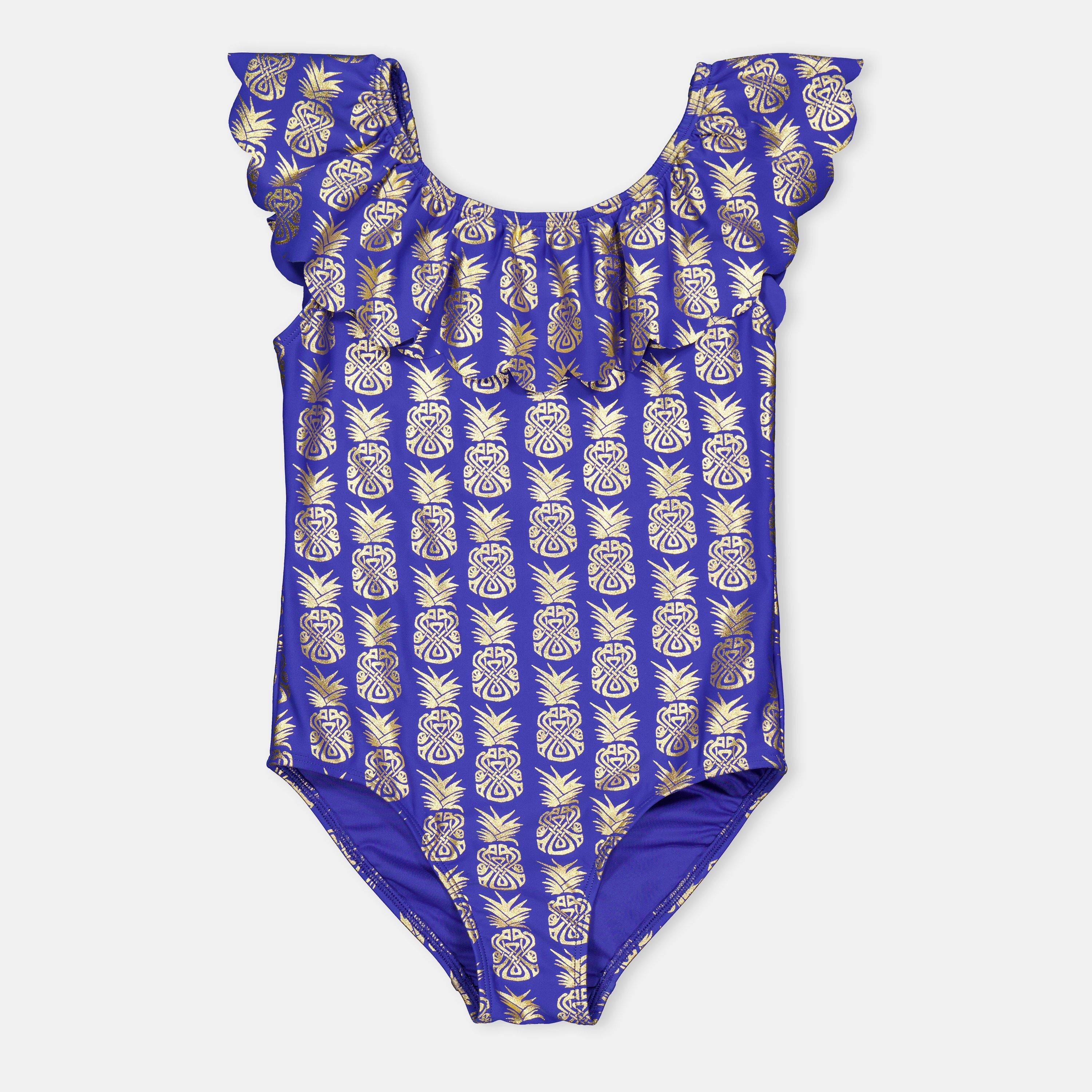 Pineapple - Biba - Kids' Frill Scoop Neck Swimsuit - 1