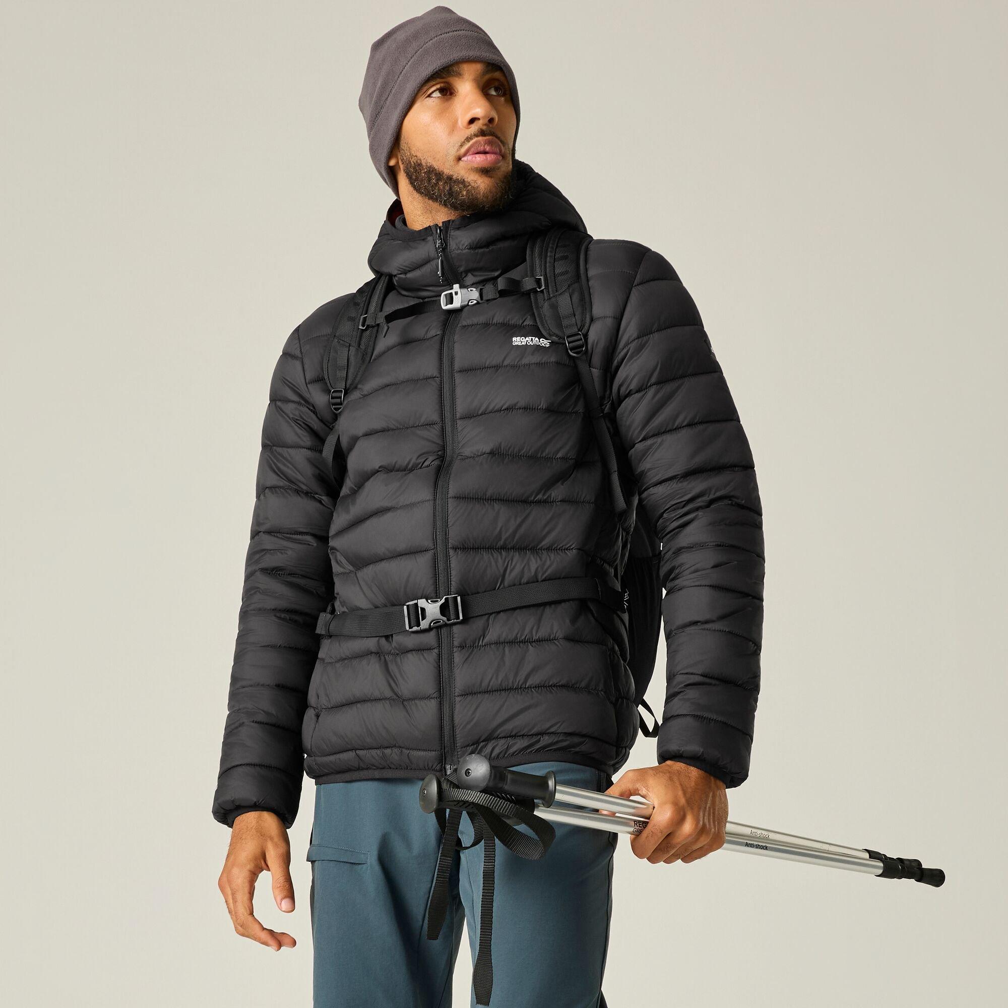 Regatta Men's Black/Burnt Henna Hooded Marizion Padded Jacket - Image 6