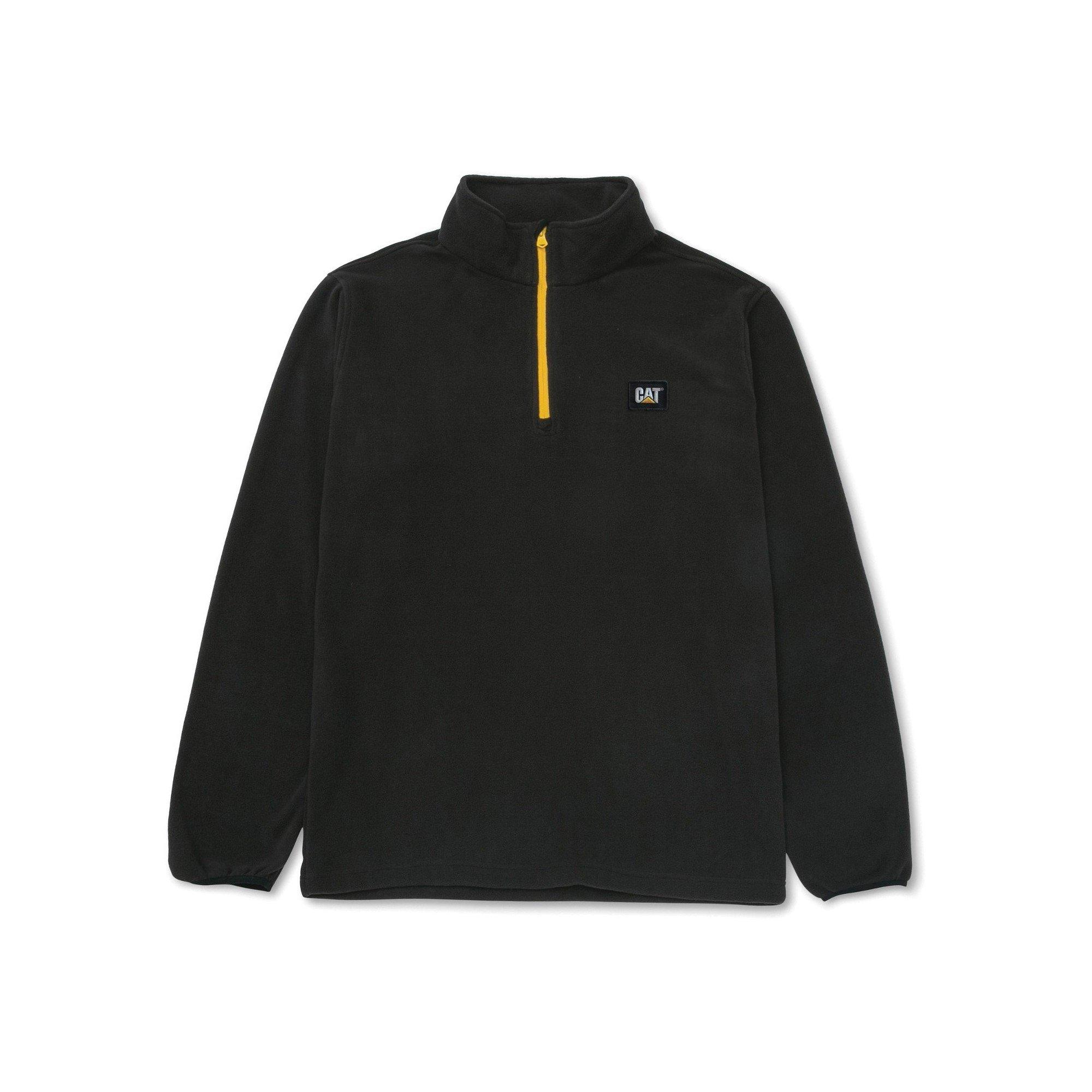 Black/Yellow - Caterpillar - Microfleece Quarter Zip - 1