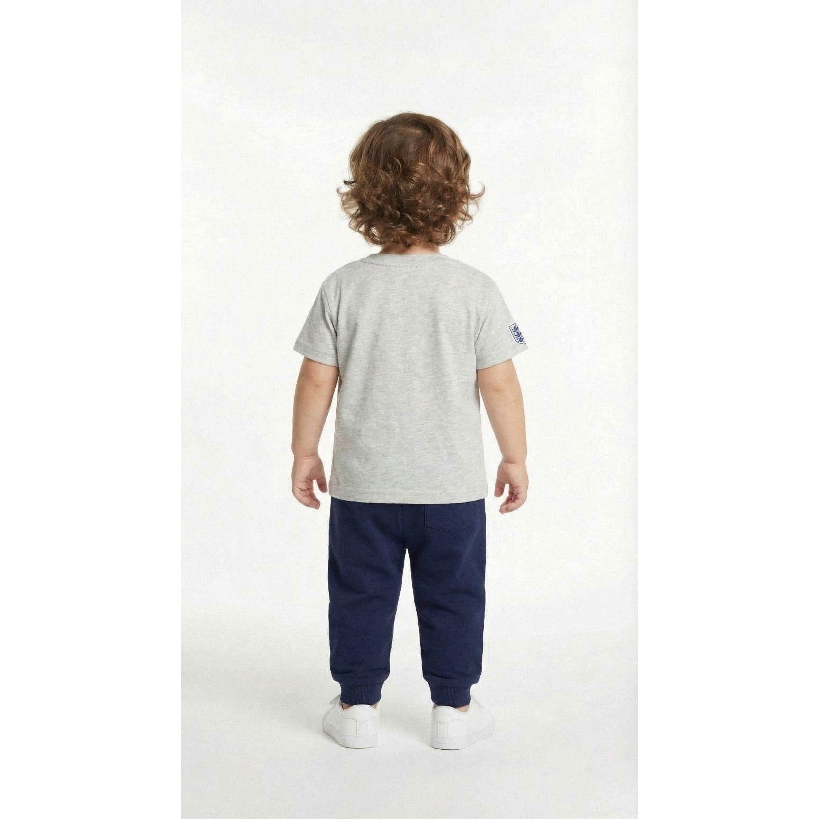 Gris/Marino/Blanco - Team - England T-Shirt & Jog Pant - 4