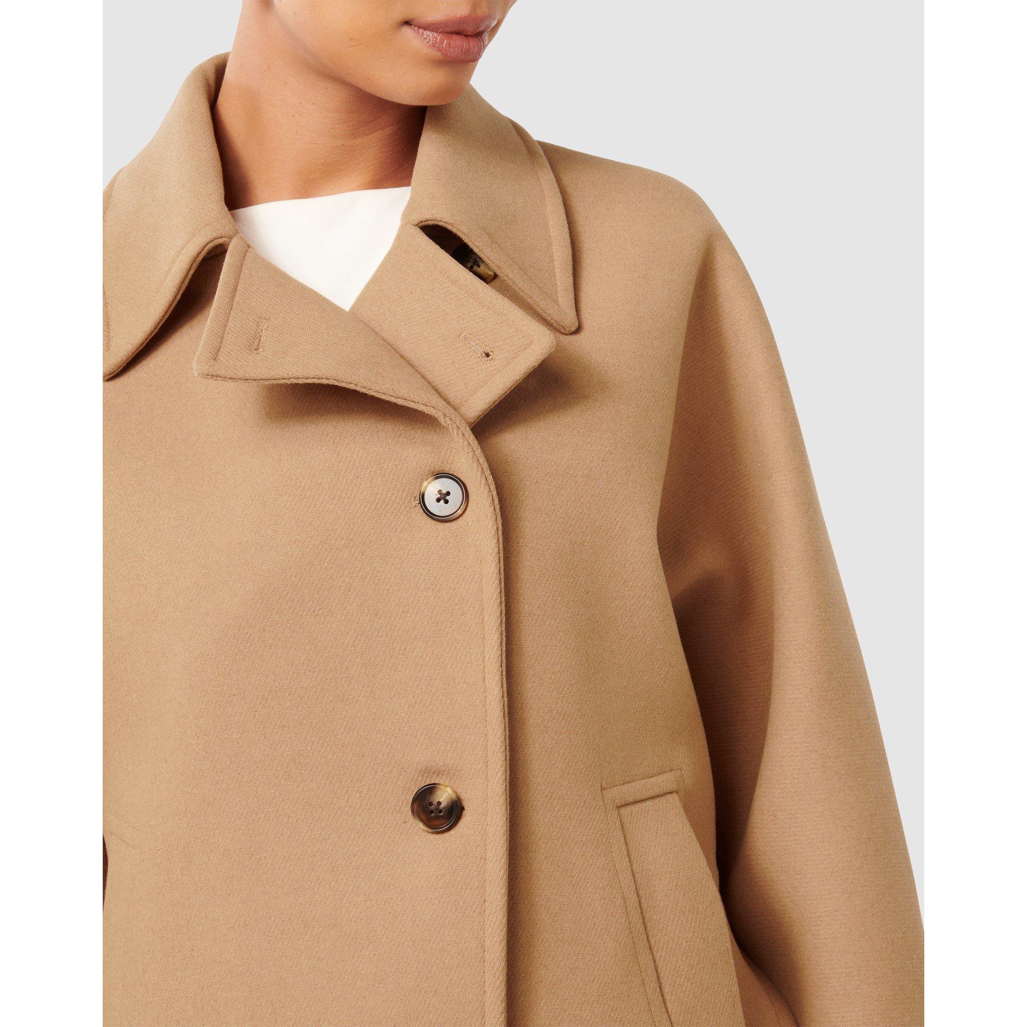 Camel - Forever New - Women's Suzie Top Collar Coatigan - 4