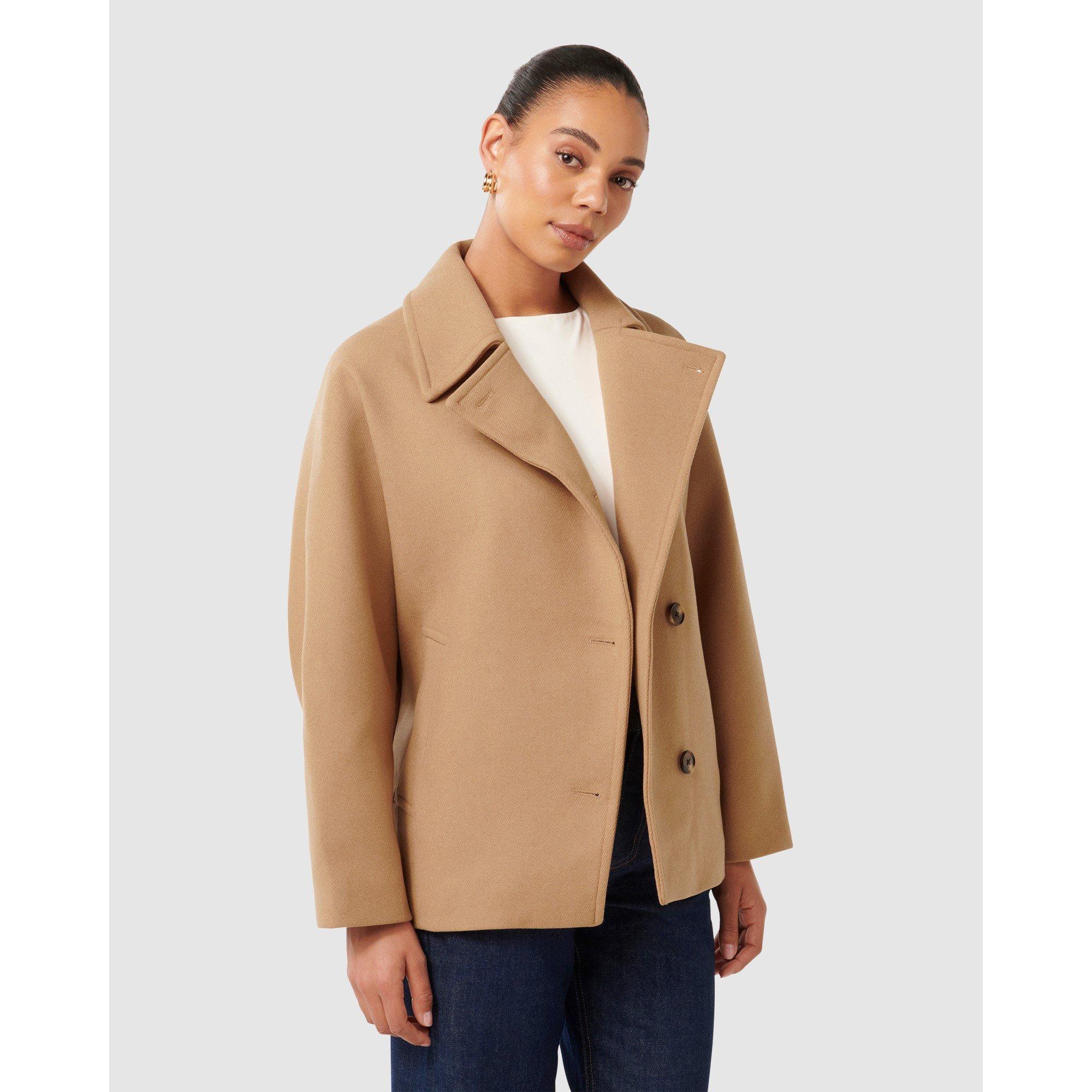 Camel - Forever New - Women's Suzie Top Collar Coatigan - 5