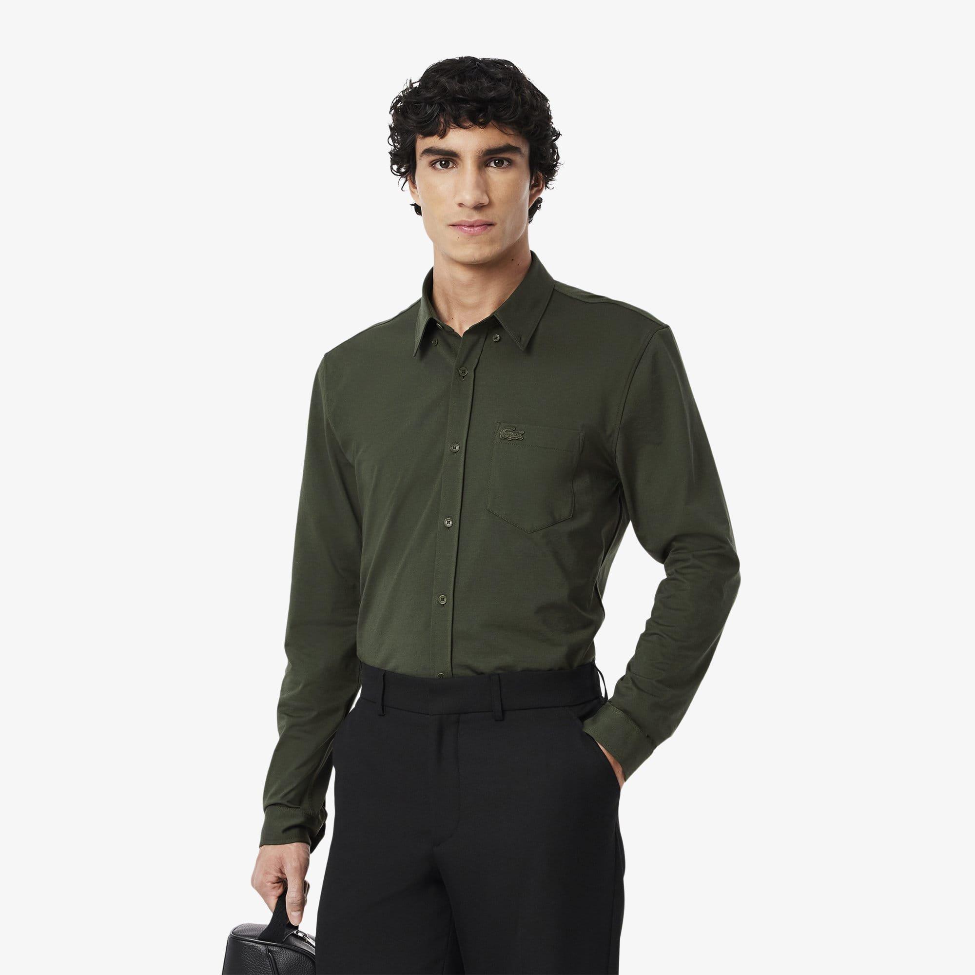 Green - Lacoste - Regular-Fit Cotton Jersey Shirt - 2